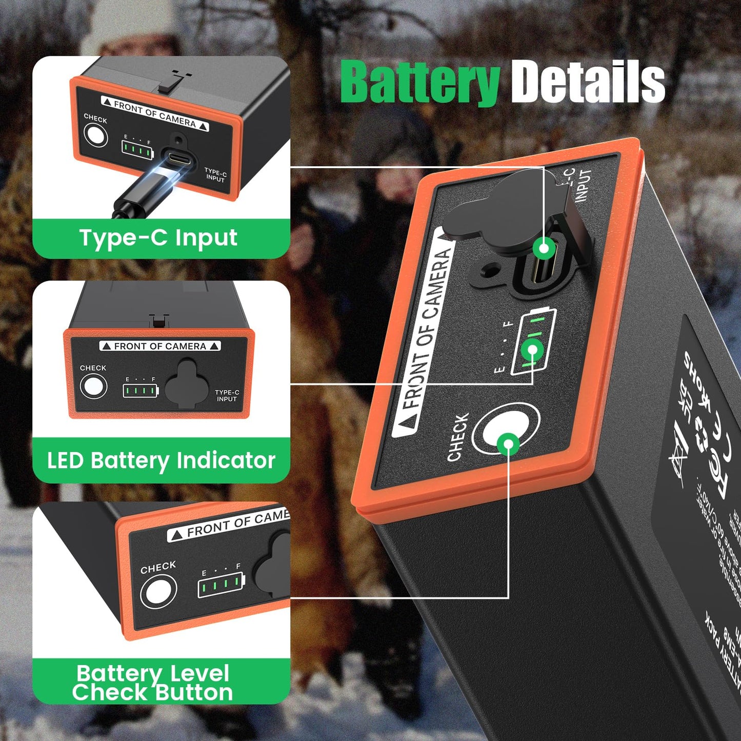 DCDG 2 Pack Power Mag Battery Pack Compatible with Moultrie Edge Cellular Trail Camera 5000mAh Rechargeable Lithium Replacement Battery for Moultrie Edge, Edge PRO, Edge 2, Edge 2 PRO