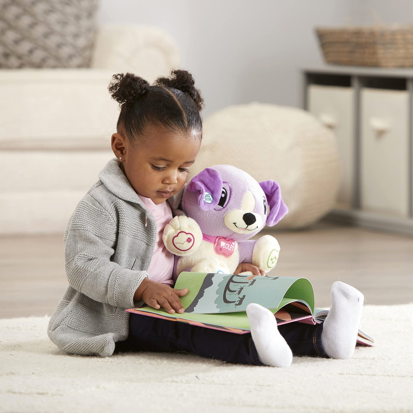 LeapFrog My Pal Violet, Infant Plush Toy with Personalization, Music and lullabies, Learning Content for Baby to Toddler, Frustration Free Packaging, English Version