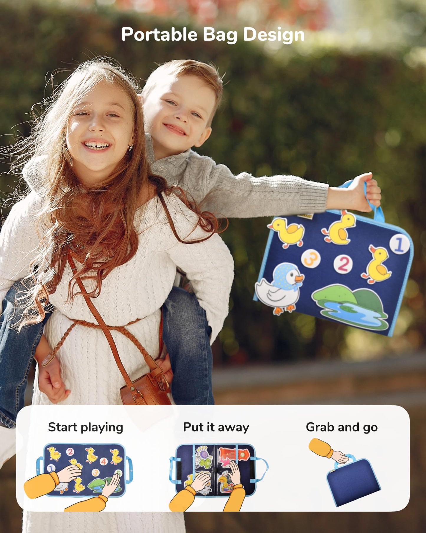 CHEFAN 12 Pack Felt Storyboard Pieces for Toddler, Flannel Board Stories for Preschool Activities