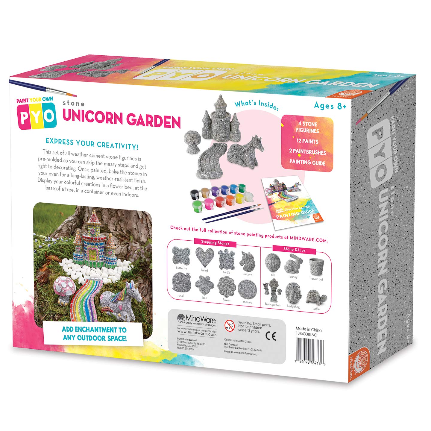 MindWare Paint Your Own Stone: Unicorn Garden