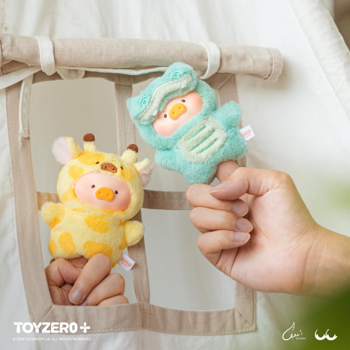 TOYZERO+ Lulu The Piggy Blind Box Figures - 6pcs Puppet Show Series Plush Keychain Blind Boxes Finger Puppet Toy Cute Stuffed Animals Mystery Box Collectibles Home Decoration Birthday Gifts, Whole Set