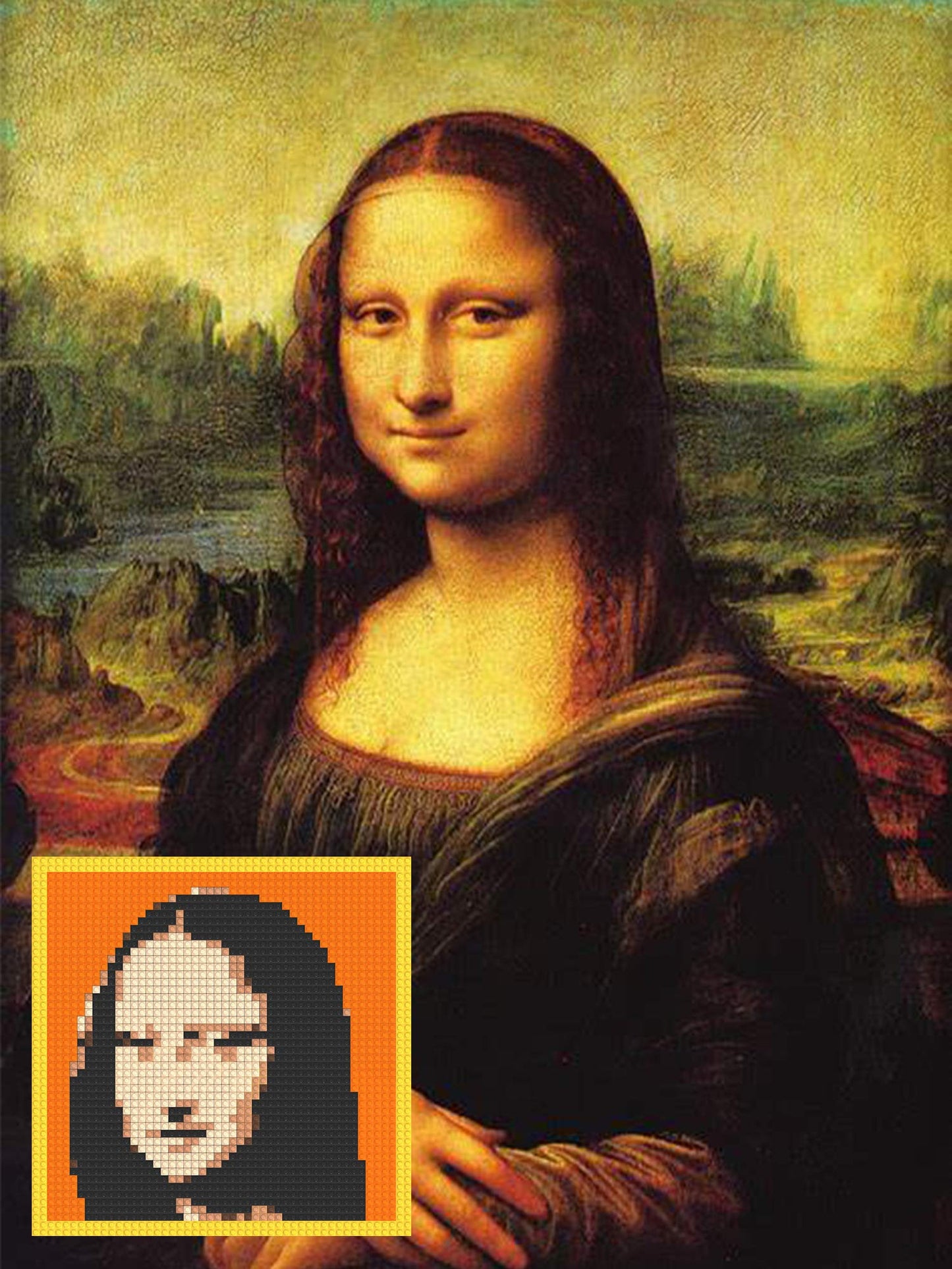 Amalia Personalized Mosaic Portrait Custom Building Kit for Adults Kids Micro Bricks Art Customized Your Own Photo Create Picture Unique Gift (Small/7.8"x7.8")