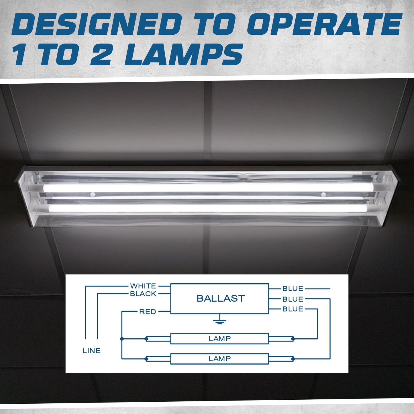 10 Pack - Replacement for ICN-2P32-SC 1 & 2 Lamp T8 Fluorescent Electronic Ballast - 120-277 Volt - Instant Start - UL Approved