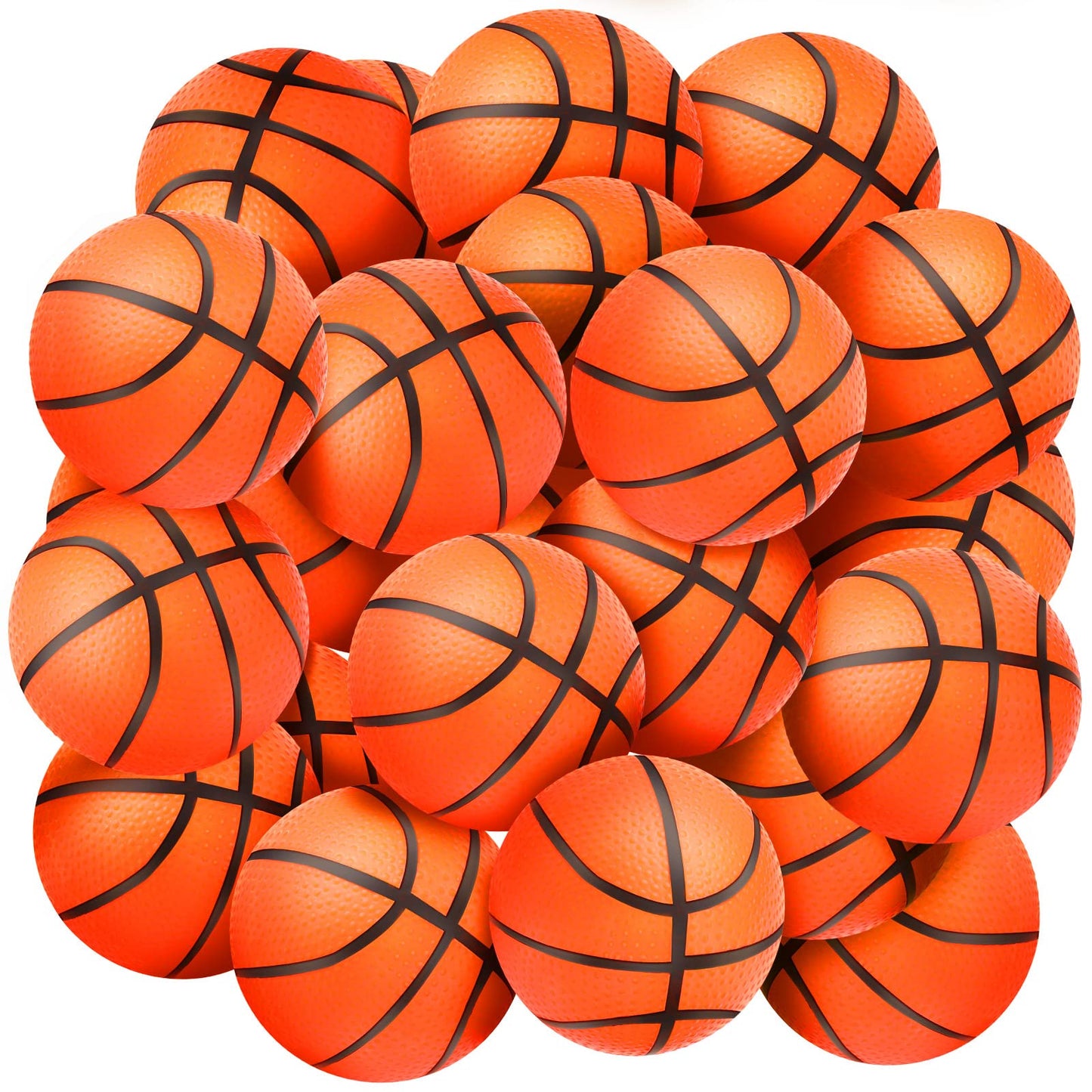 30 Pieces Mini Inflatable Basketballs Mini Hoop Basketballs Pool Ball for Beach Pool Sports Game Party Supplies, 4 Inches