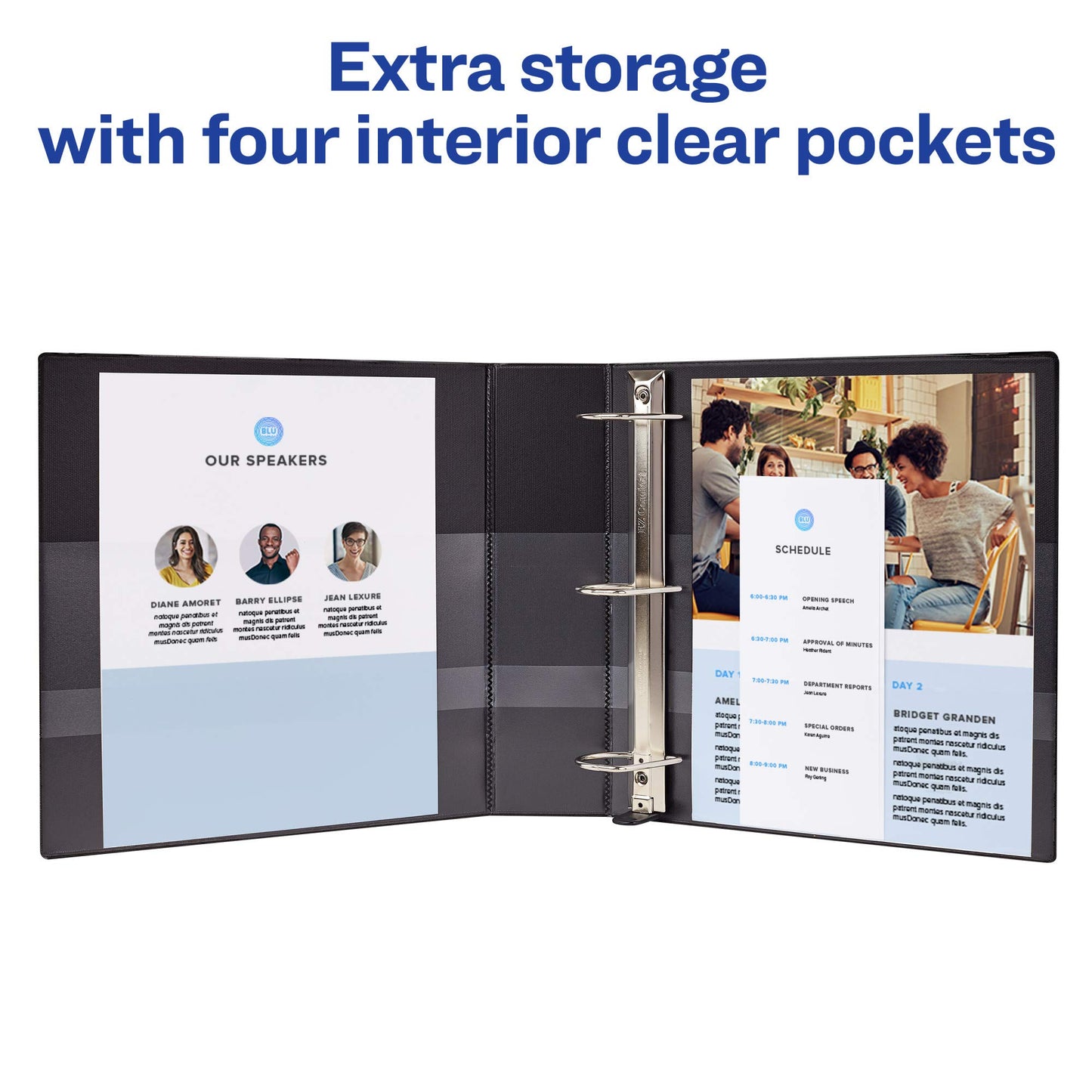Avery Heavy-Duty View 3 Ring Binder, 3 Inch One Touch EZD Rings, 670-Sheet Capacity, 3.5 Inch Wide Spine (4-Pack of 79693)