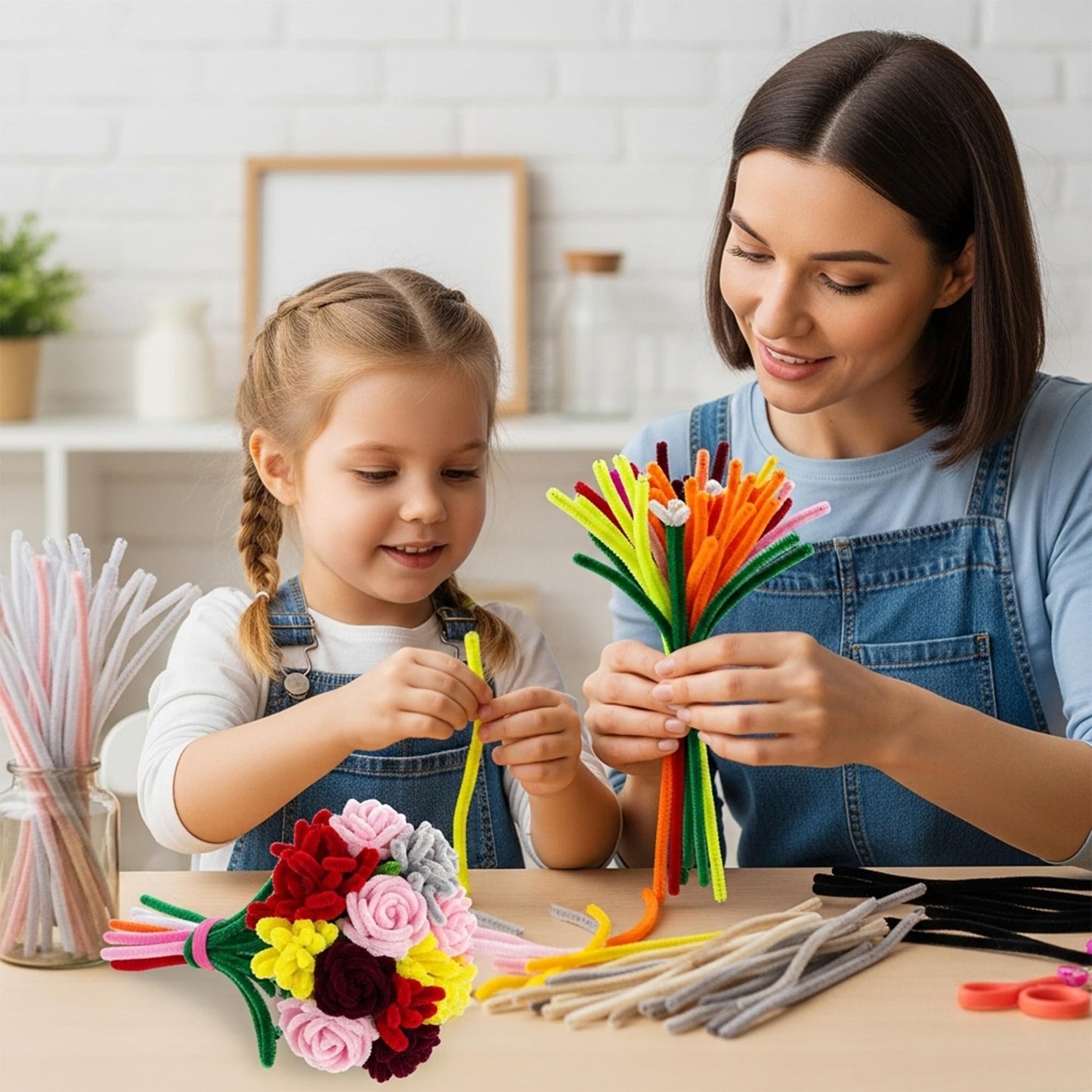 Caydo Pipe Cleaners Coloreful Chenille Stems for Art and Crafts, Children’s Craft Supplies (6 mm x 12 inch) (2600)