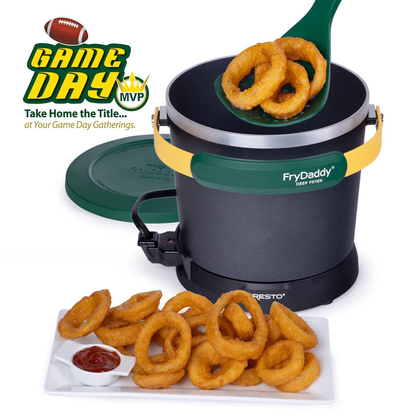 Presto 05427 FryDaddy Electric Deep Fryer, Green/Gold