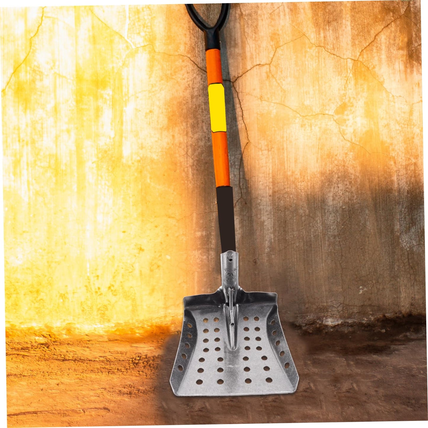 Garden Shovel Leak Hole Shovel Mud Sifting Shovel Sewer Sifting Shovel Garden Shovel Silver Metal Iron Square Sieve Shovel Square Sifting Shovel Metal Sifting Shovel Tool