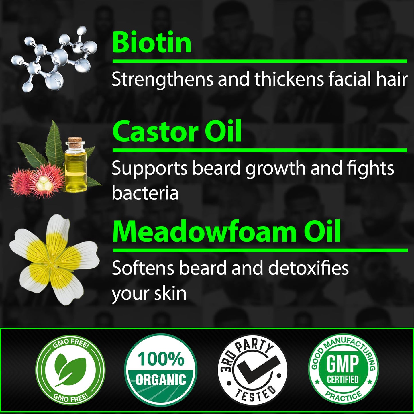 2X Thickening BIOTIN Beard Balm For Men & Mustache Wax for Beard Growth • Organic Beard Conditioner for Men & Beard Softener for Men • Beard Moisturizer for Men • Castor Oil Beard Wax for Men • USA