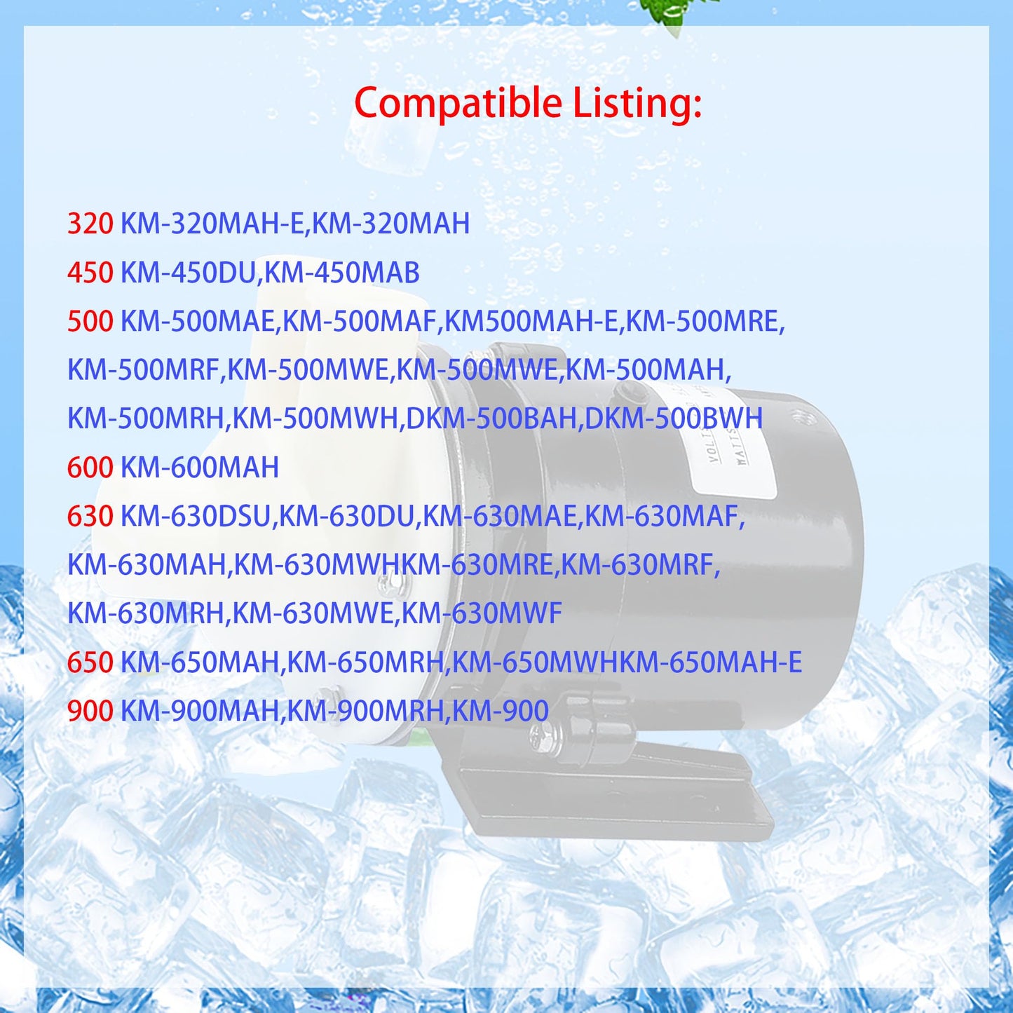 APTA92P10WD1 Pump Motor Assy comaptible with Hoshizaki PA0613,Fits Model KM-450 THRU KM-900 KML-600MAH URC-12F 120V 10W 0.4 Amp