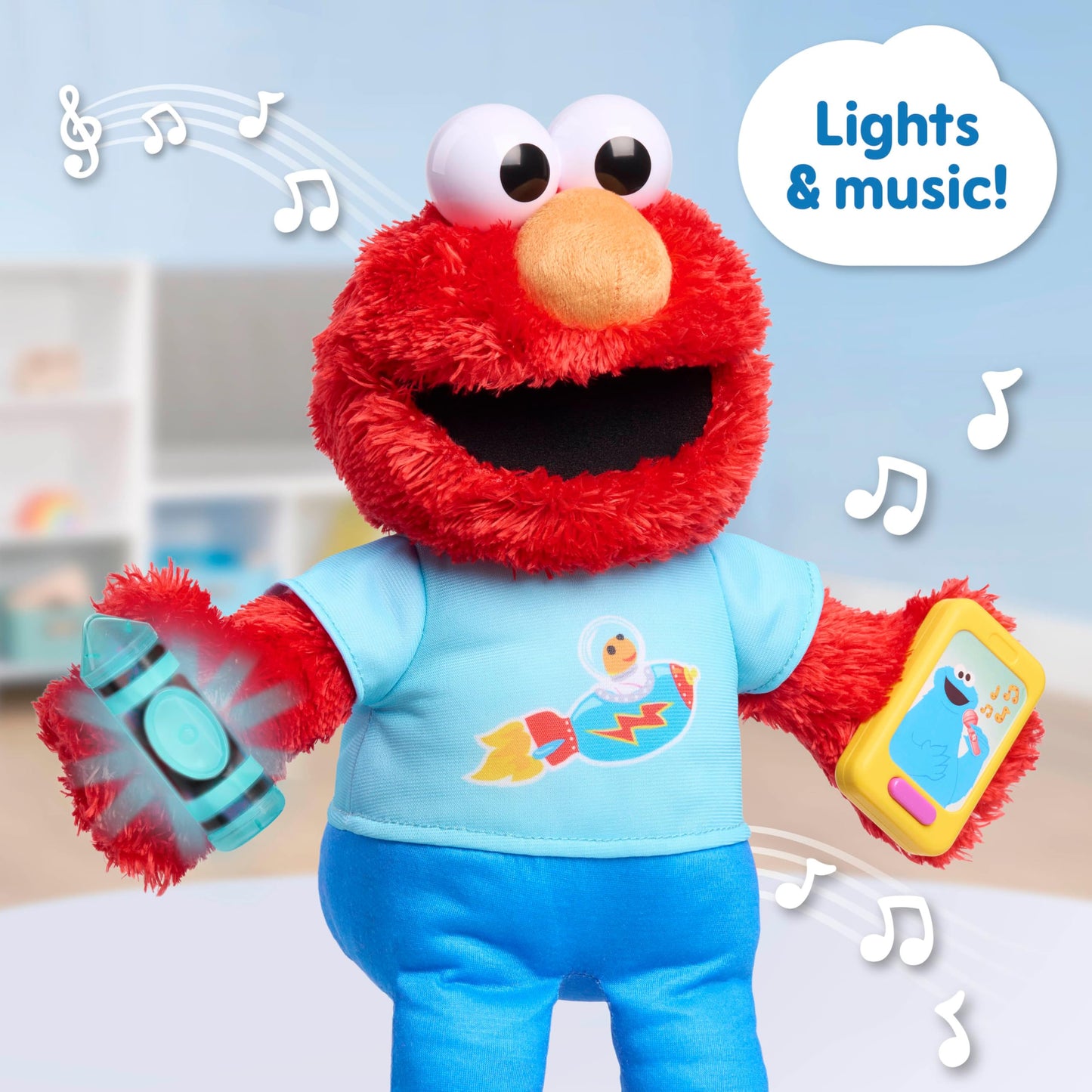 Sesame Street Learning Elmo Plush, Officially Licensed Kids Toys for Ages 18 Month, Gifts and Presents