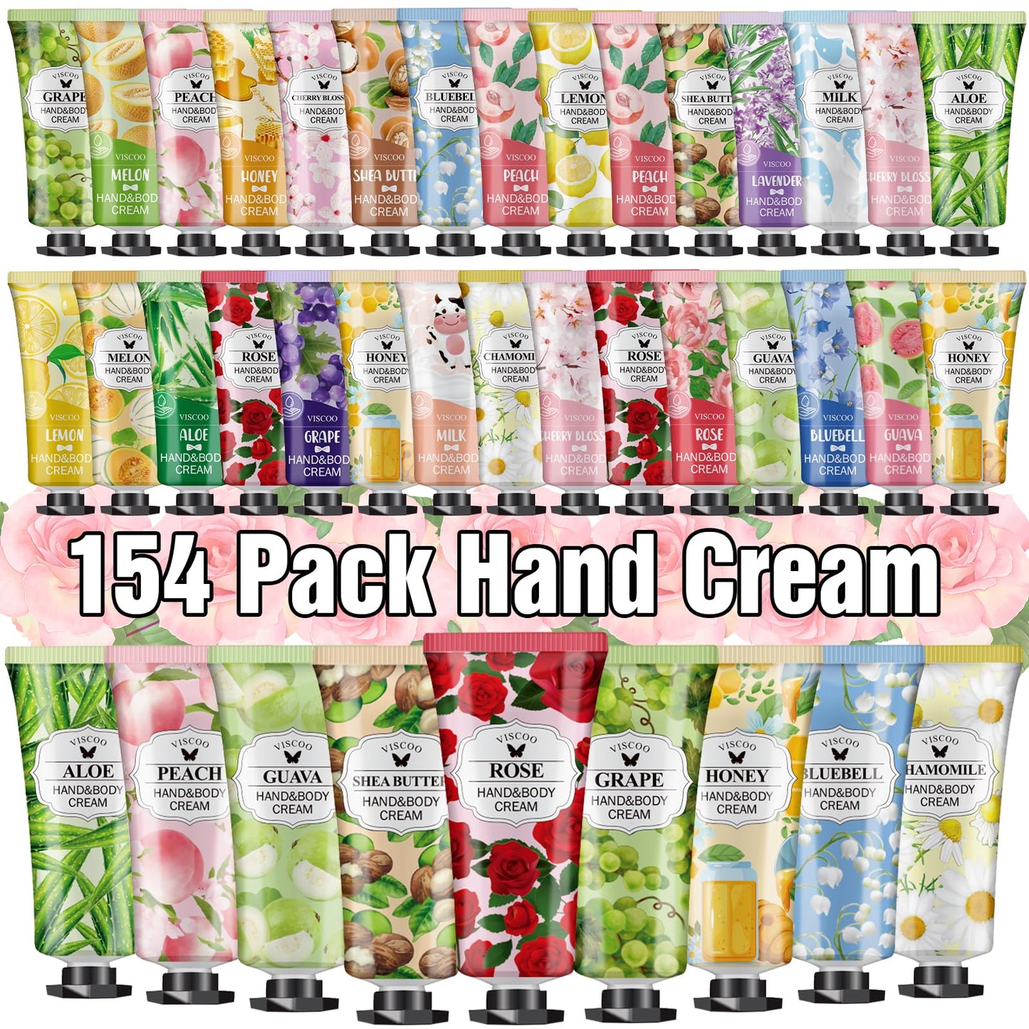 154 Pack Hand Cream Gifts Set for Women,Easter Basket Stuffers,Mothers Day Gifts,Teacher Appreciation Gifts,Nurse Gifts,Mini Hand Lotion Travel Size in Bulk for Dry Cracked Hands, and Care Cream
