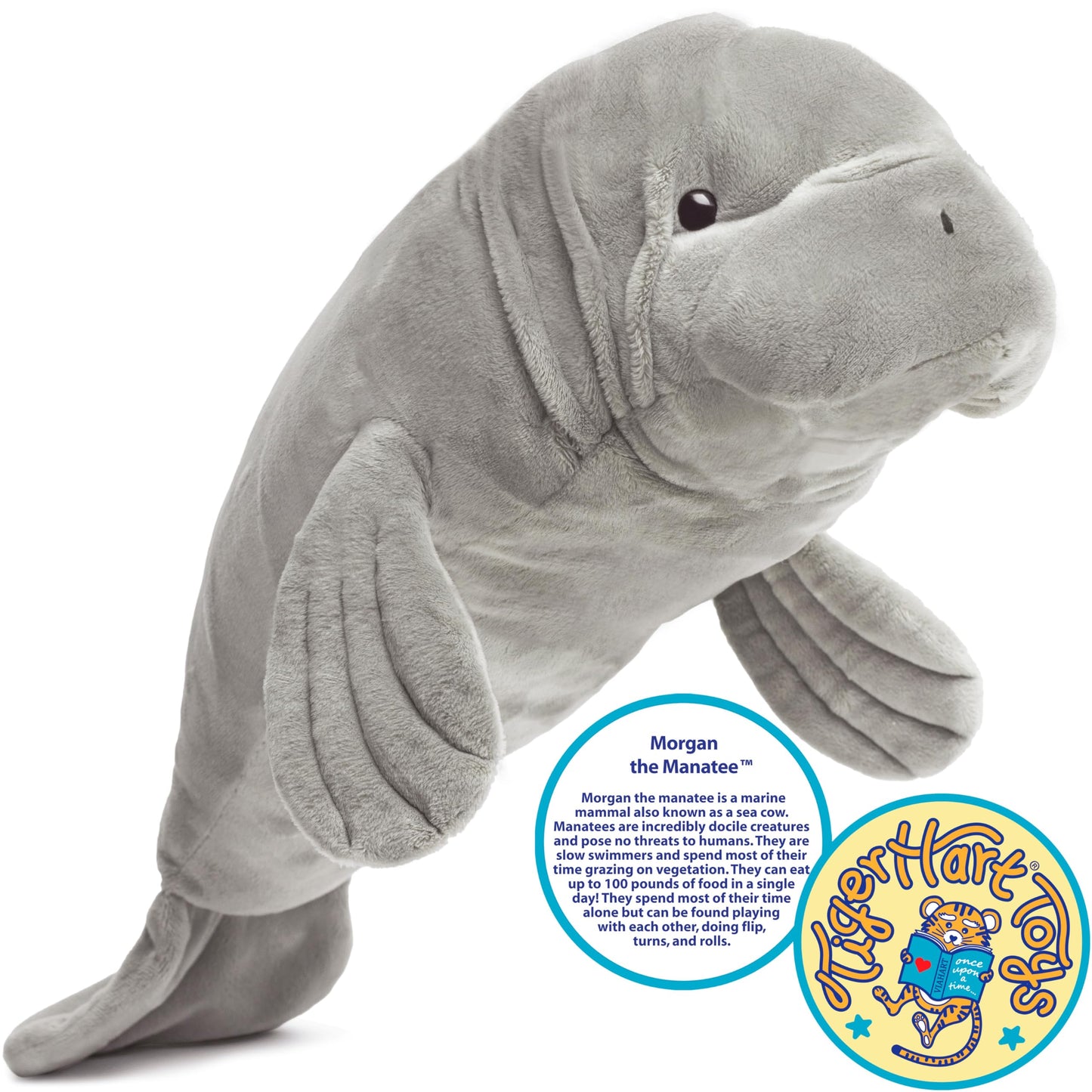 Morgan The Manatee - 21 Inch Stuffed Animal Plush - by TigerHart Toys (New Edition)