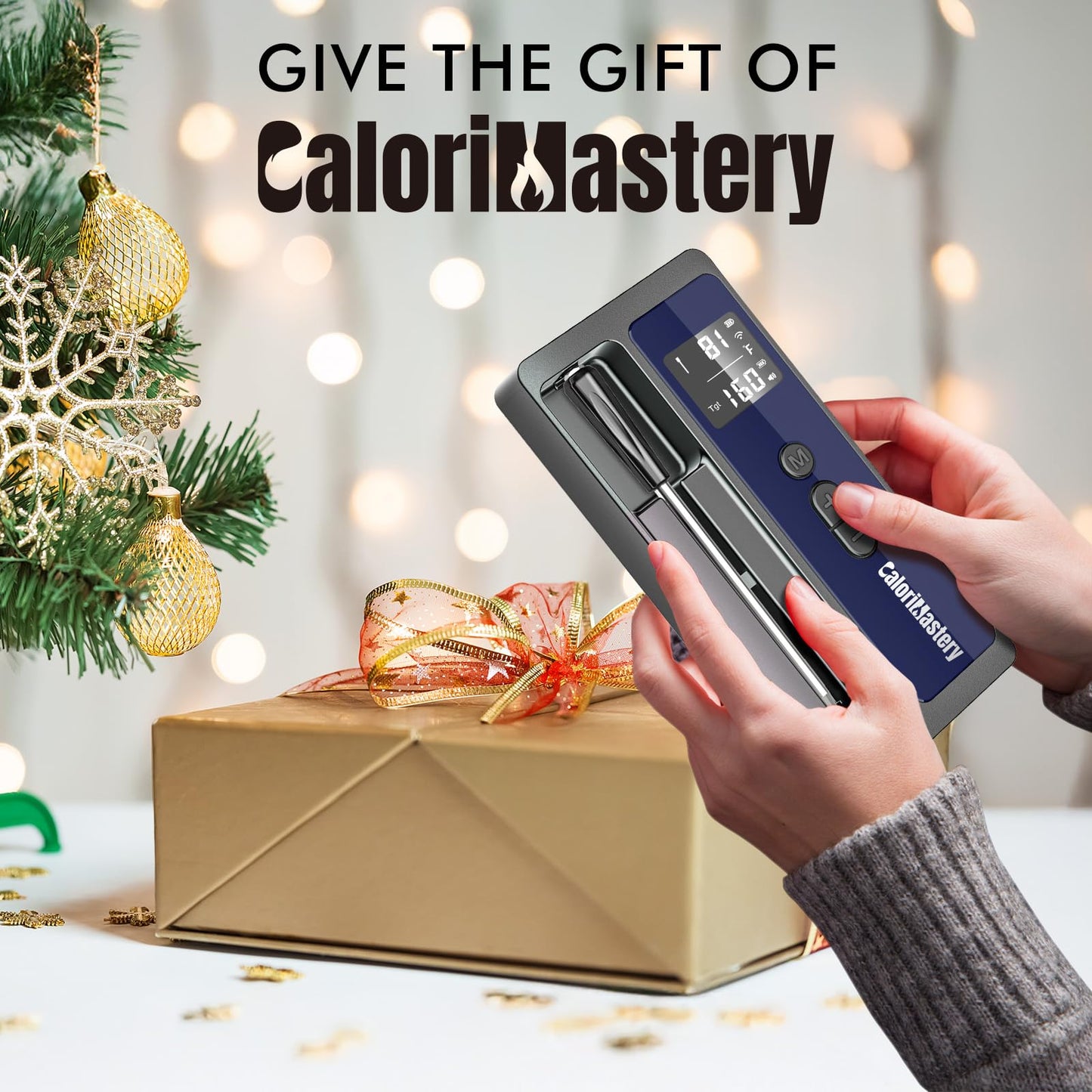 Wireless Meat Thermometer: 500FT Bluetooth Smart Meat Thermometer for Cooking and Grilling, CaloriMastery Digital Food Thermometer with Ultra-Thin Probe for Oven Safe, Kitchen, Smoker, BBQ