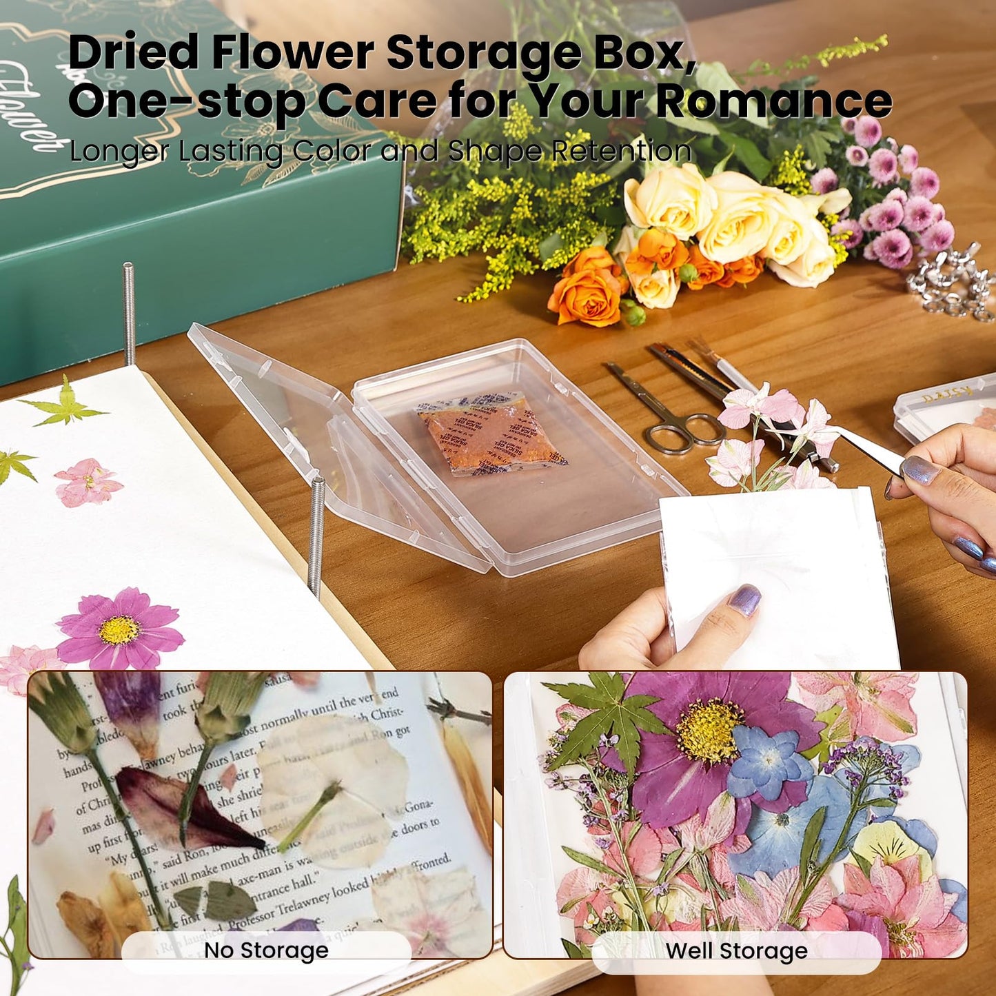 Aboofx Flower Press Kit, Craft Kits 17" x 11.8" 5-Layers Wooden Flower Pressing Kit for Crafts Pressed Flowers and Plant for DIY Art, Preservation for Bookmark Frame Wedding Drying