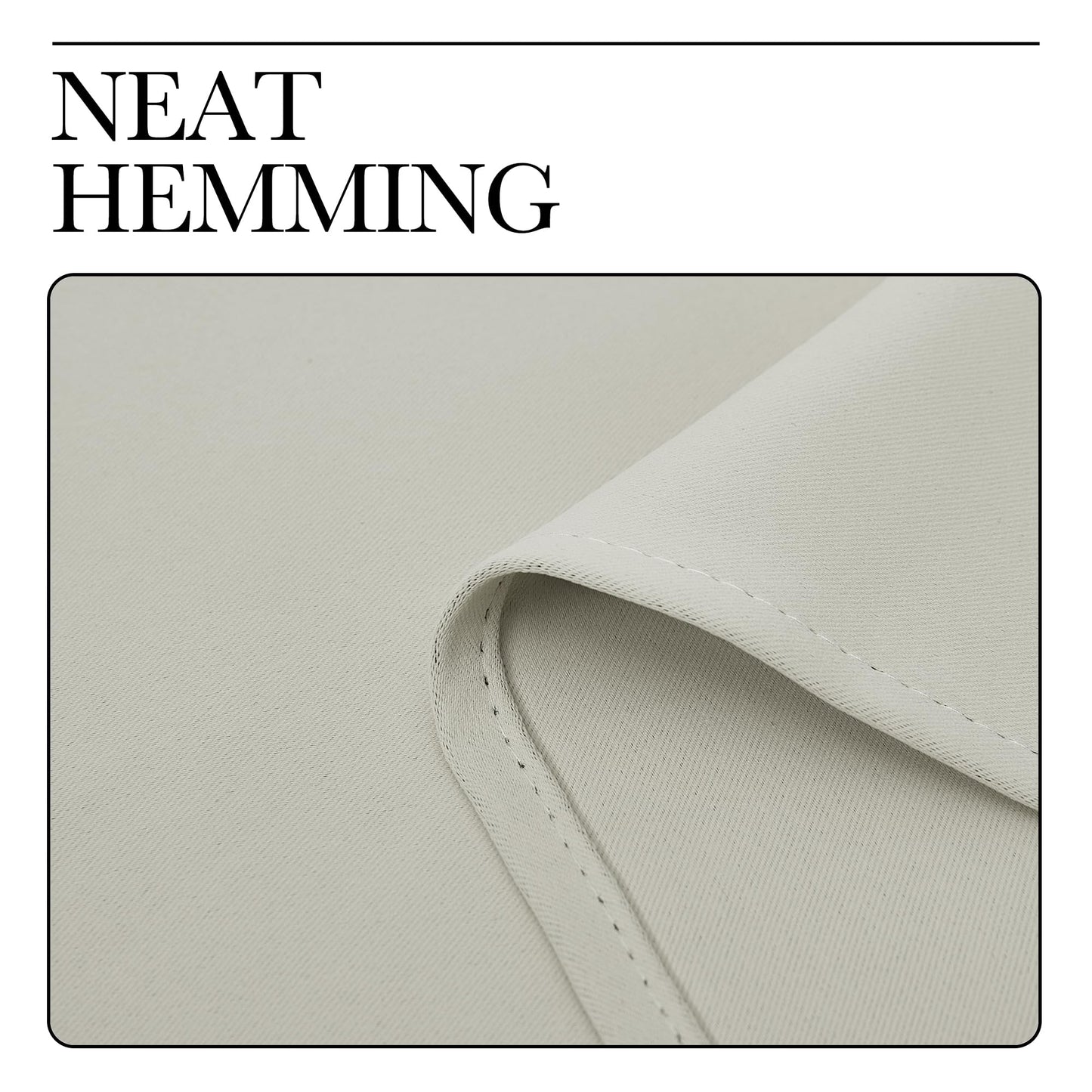NICETOWN Thermal Insulated Grommet Room Darkening Curtains/Draperies/Panels for Bedroom (Bone White, 2 Panels, W42 x L63 inches)