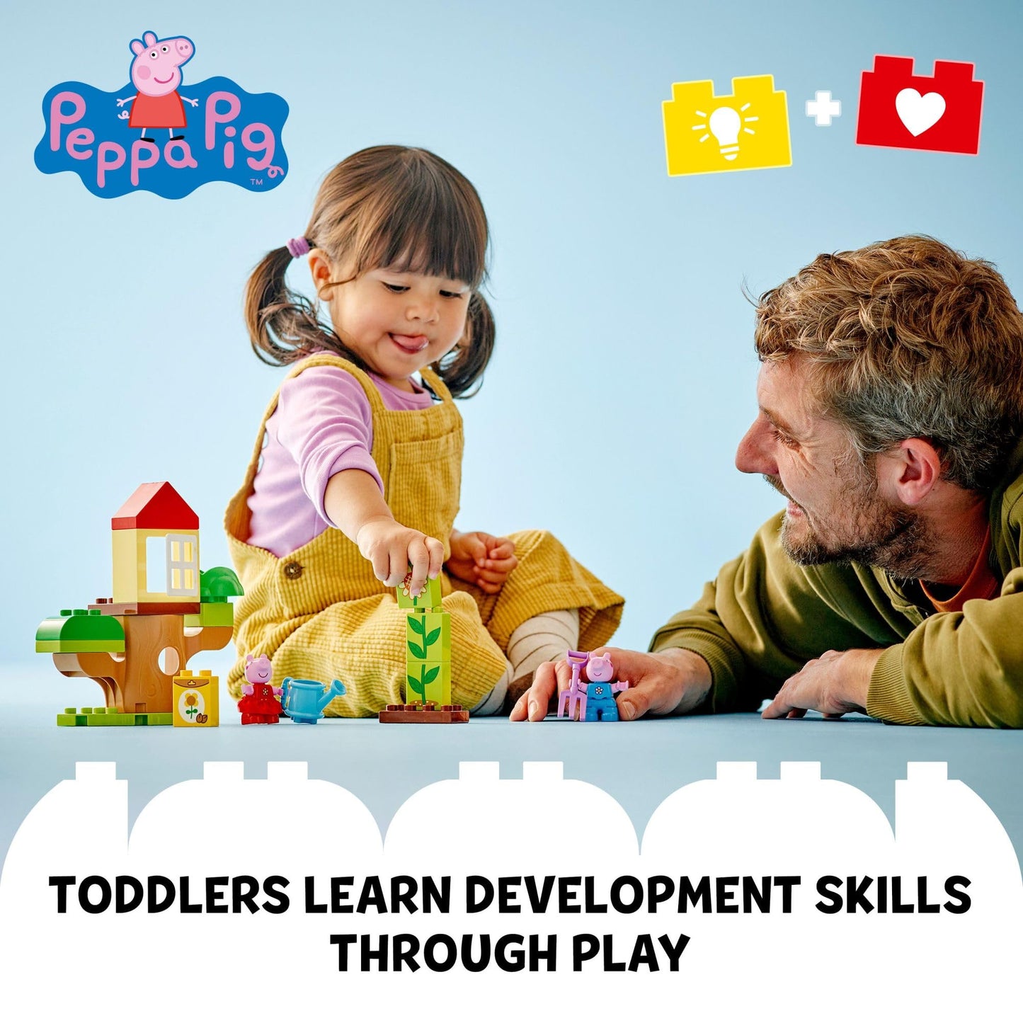 LEGO DUPLO Peppa Pig Garden and Tree House Toddler Toy, Building Block Learning Set for Preschool Kids with 2 Figures Included, Peppa Pig Toy Gift Idea for Toddlers Ages 2 and Up, 10431