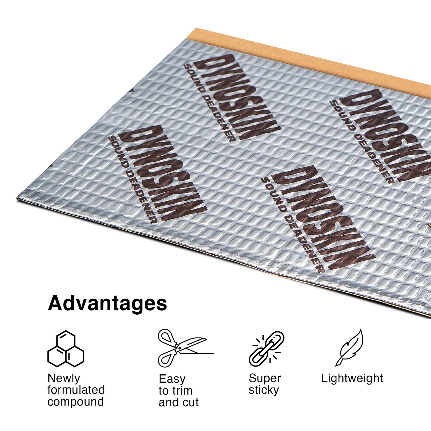Dynoskin 80 mil 36 sqft Car Sound Deadening Mat, Butyl Automotive Sound Deadener, Audio Noise Insulation and dampening