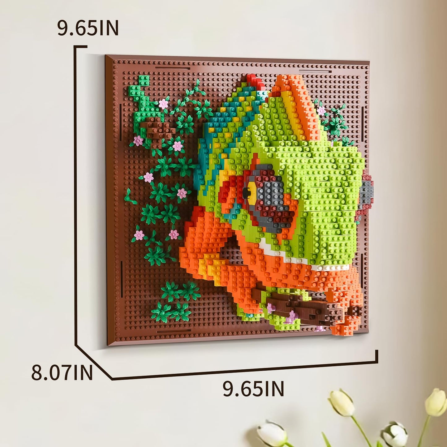 BNG Wall Art Chameleon Building Sets for Adult,Animals Building Bocks Set for Wall Decor or Table Display,Unique Gifts for Adult,Teens and Kids 14+(2688 PCS)