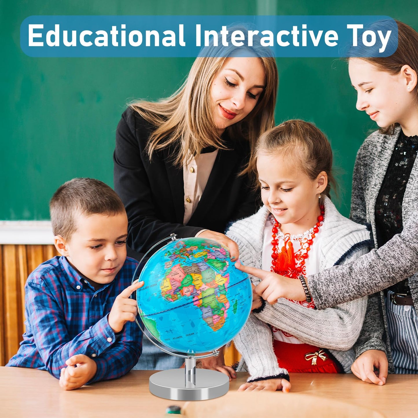 Eolivees 9'' Globe for Kids Rewritable World Globe