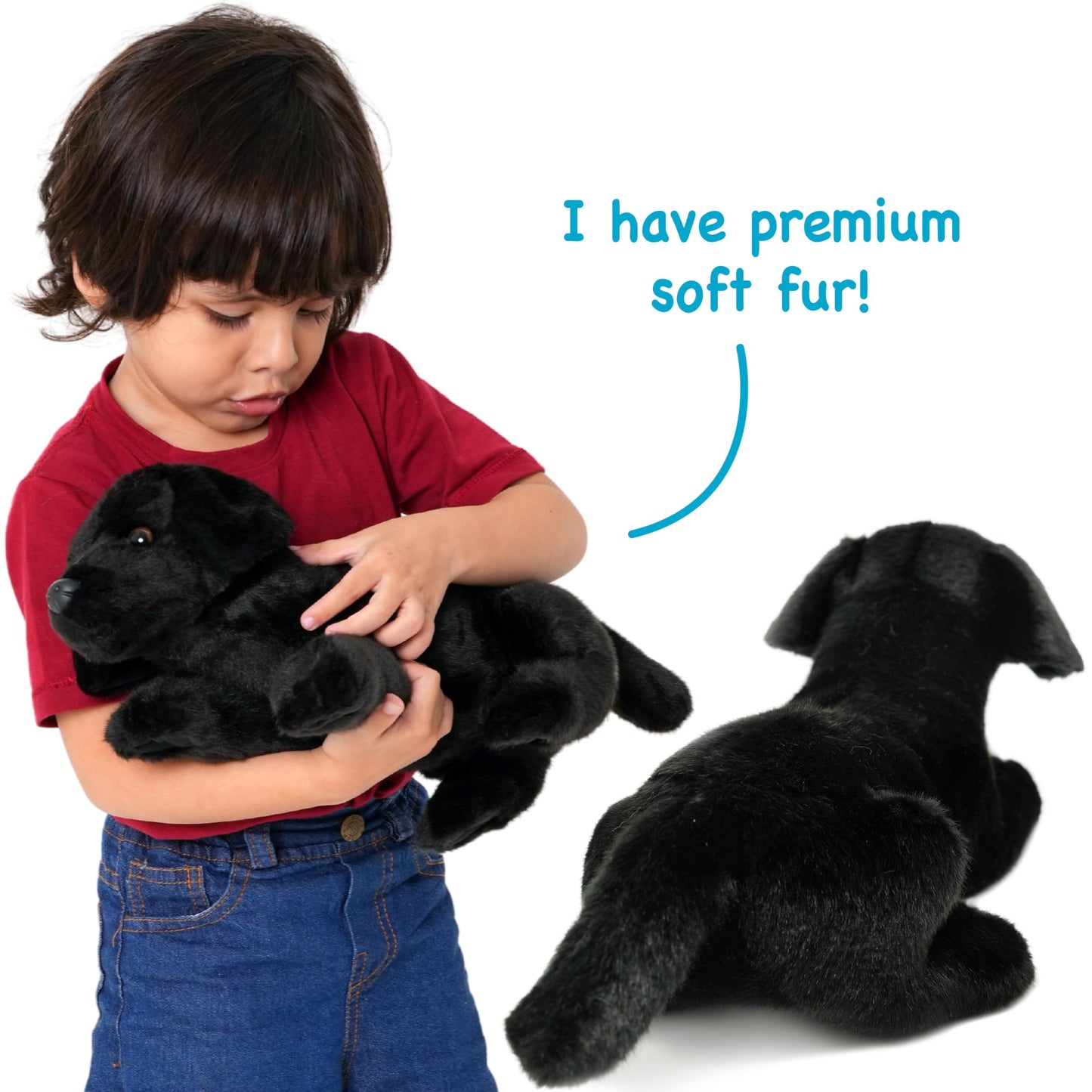 Blythe The Black Lab - 12 Inch Stuffed Animal Plush - by TigerHart Toys