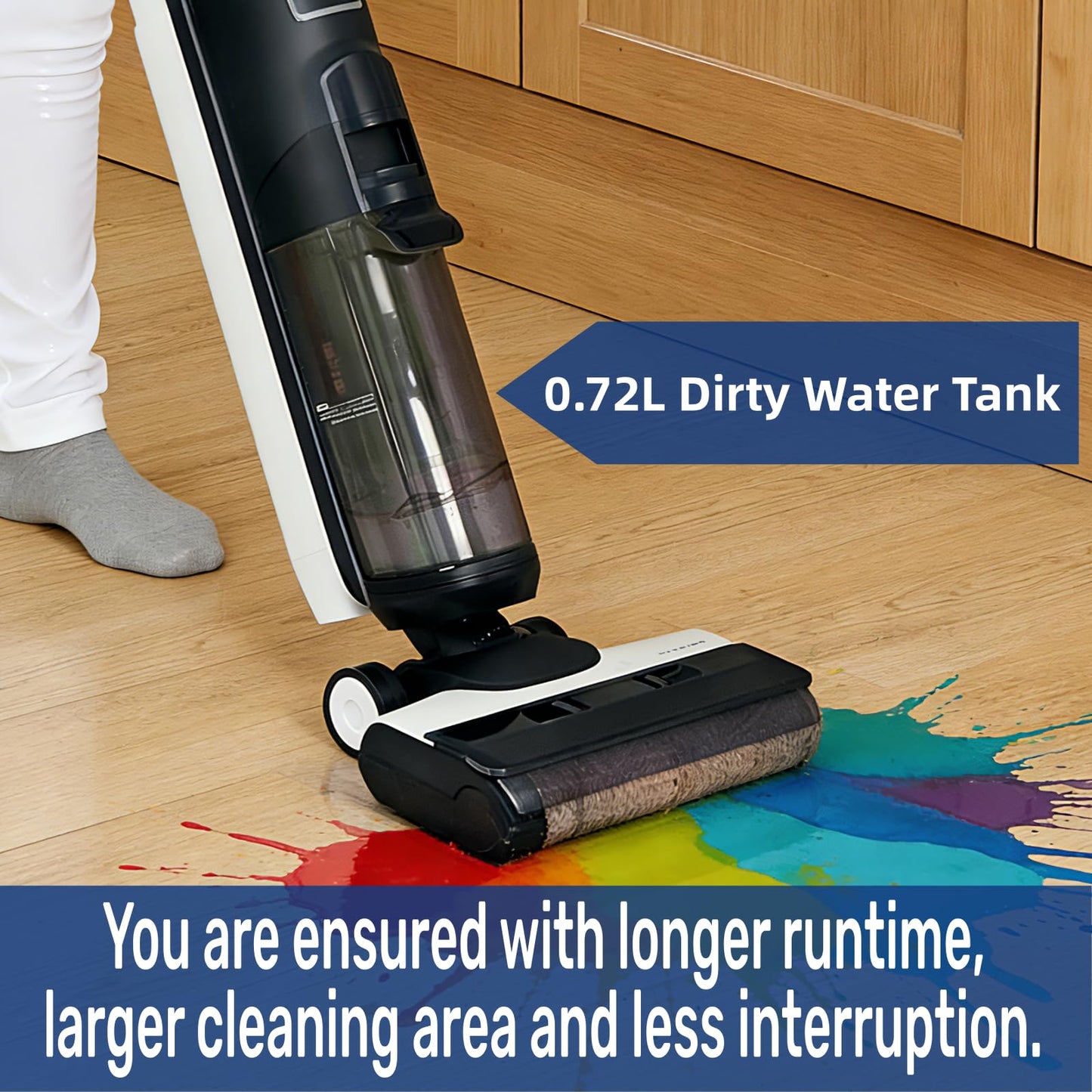440934 Dirty Water Tank Compatible for Tineco Floor ONE S5/Floor ONE S5 Blue/Floor ONE S5 Extreme/Floor ONE S5 PRO/Floor ONE S5 PRO 2 Models. Smart Wet/Dry Vacuum Cleaners Accessories Parts, 0.72L.