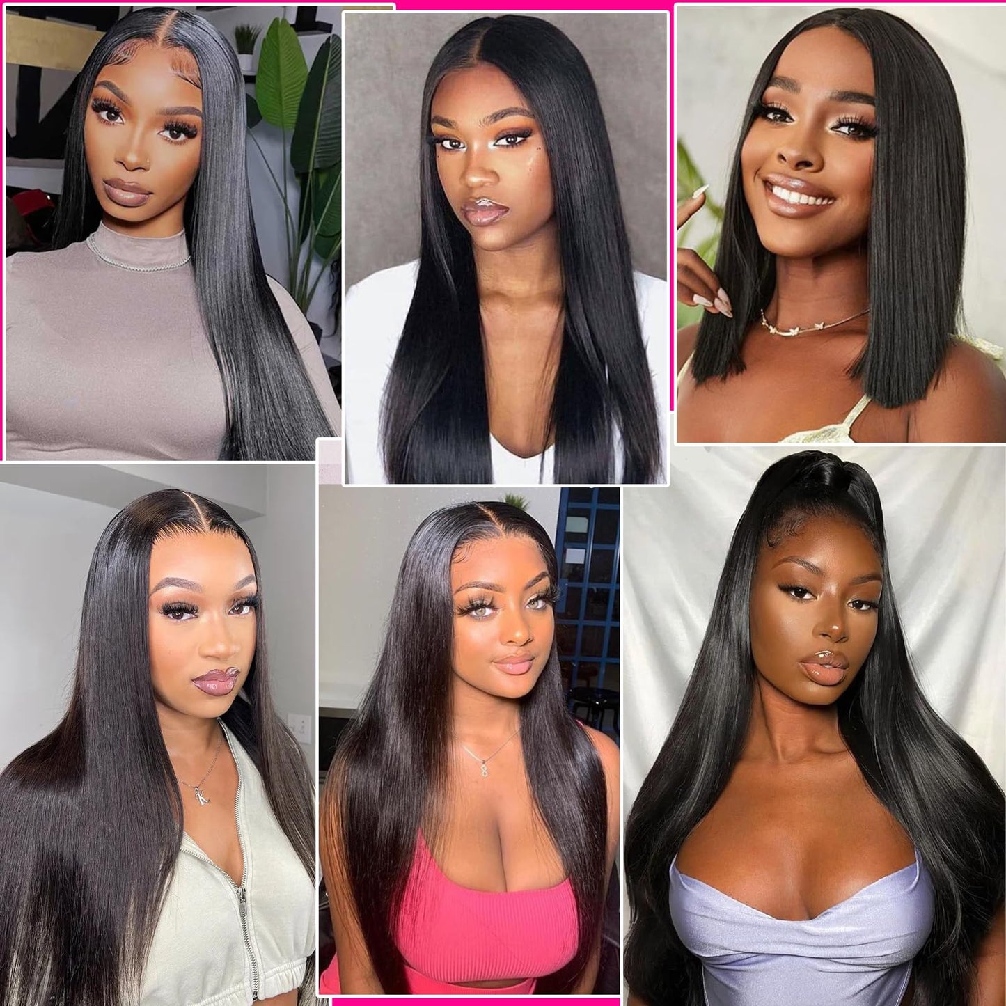 Afrodiva Straight 3 Bundles Human Hair 16 18 20 Inch 100% Unpro cessed Brazilian Virgin Human Hair Bundles Double Weft Weave Bundles Straight Hair 70g/Bundle Hair Natural Color