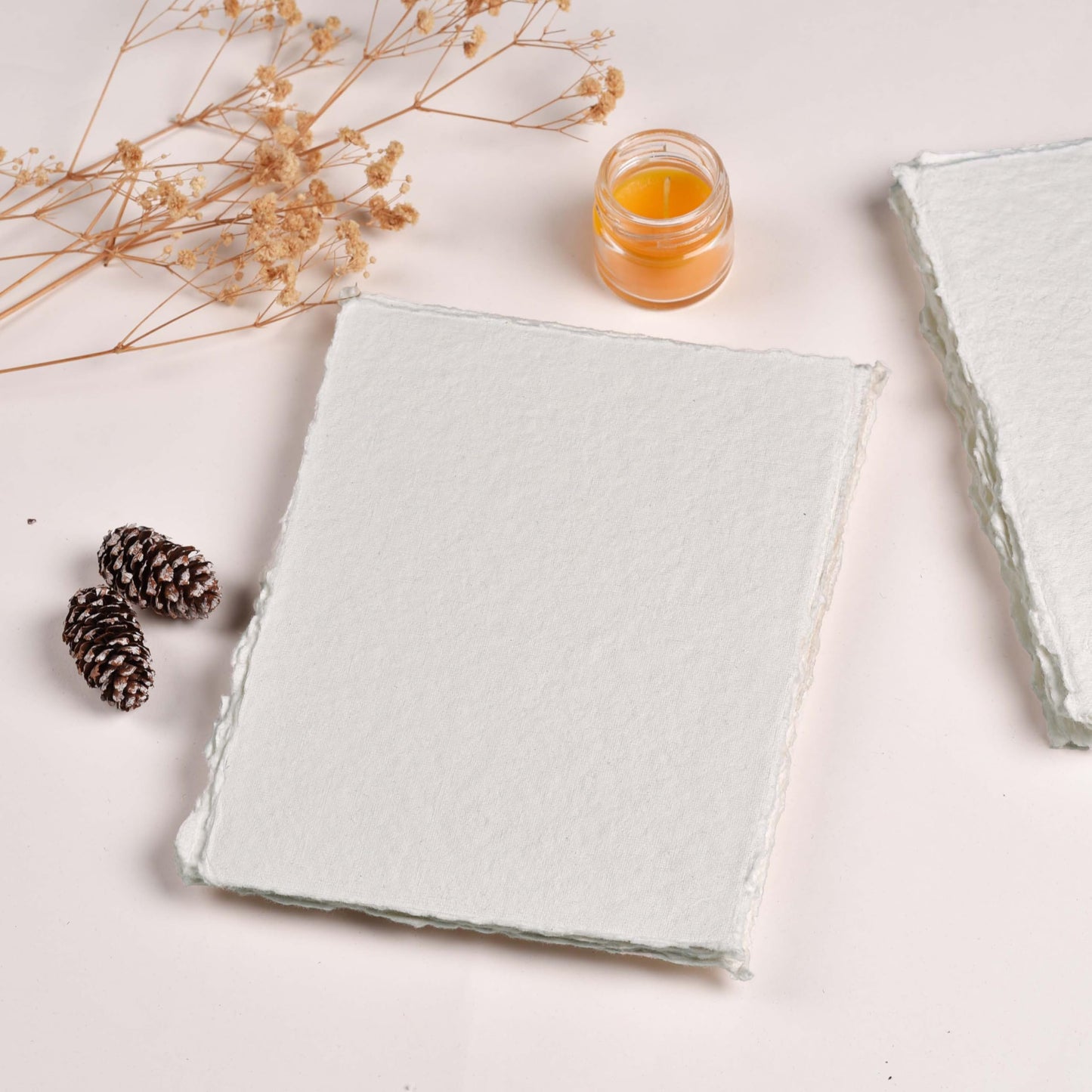 LEATHER VILLAGE Watercolor Paper, 140lb(300gsm), 11.7x7.5 Inches, 25 Sheets, Handmade Deckle Edge Paper, Textured, Mixed Media, Cold Press Pad for Calligraphy, Sketching, Crafts and Painting