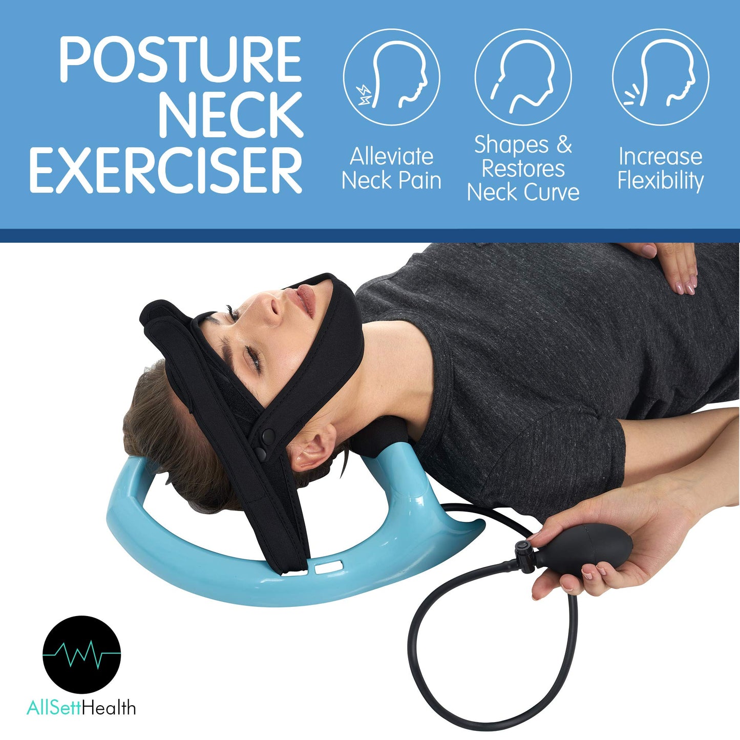 AllSett Health Posture Neck Exercising Cervical Spine Hydrator Pump