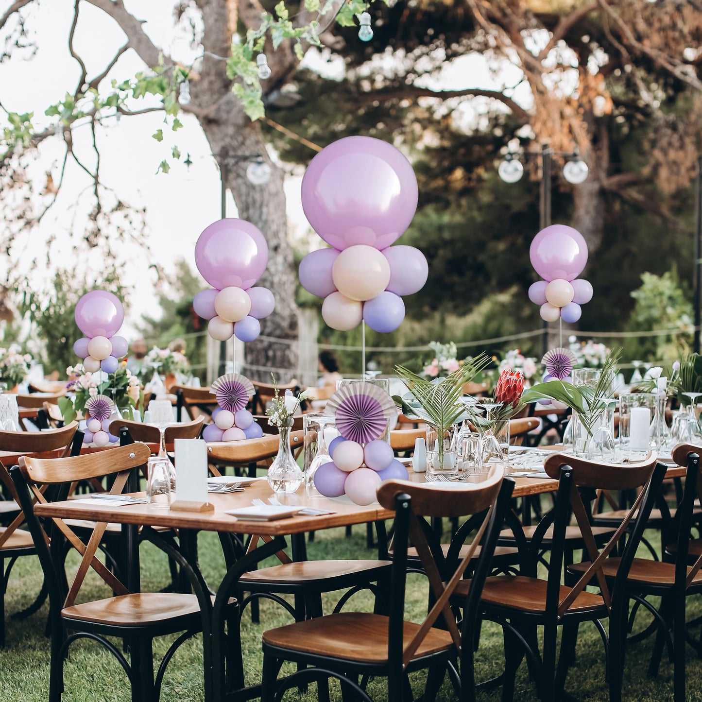 Hanna Roberts Clear Acrylic Balloon Stands for Centerpieces, 25.6 inch 10 Pack Balloon Centerpiece Stand for Tables, Balloon Holder For Wedding Birthday Party Decorations (Balloons Not Included)