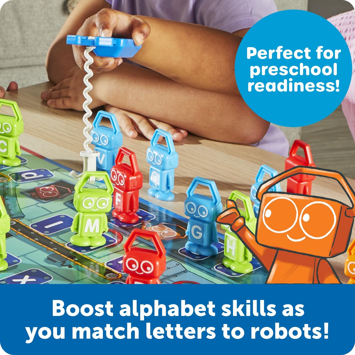 Learning Resources ABC Robot Factory - Alphabet Learning Toys for Toddlers, Letter Recognition for Preschoolers, Fine Motor Matching Letter Game, Educational Kids Preschool and Homeschool Board Games