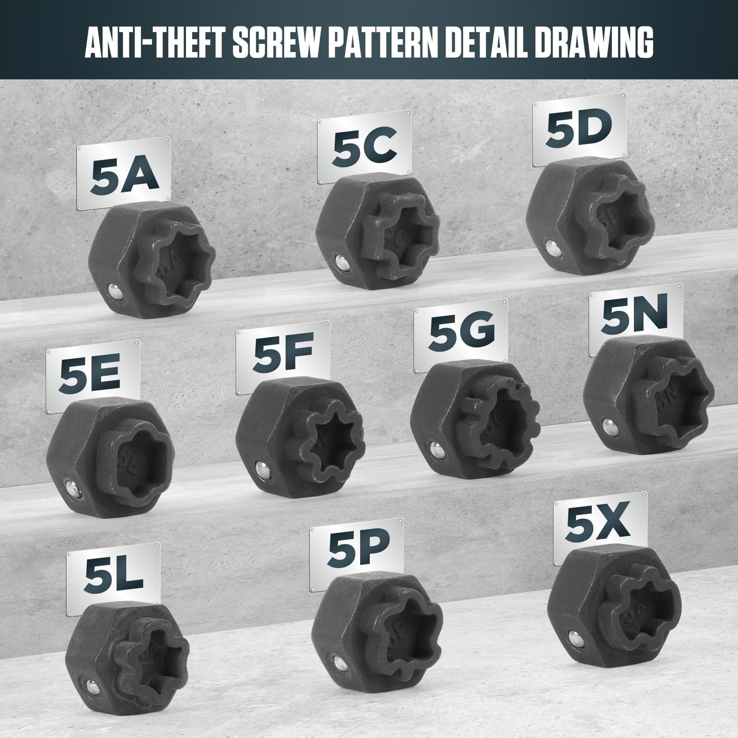 12 PCS Wheel Lock Key Set Compatible with Mercedes Benz, Wheel Lock Lug Nut Removal Kit for Mercedes Benz