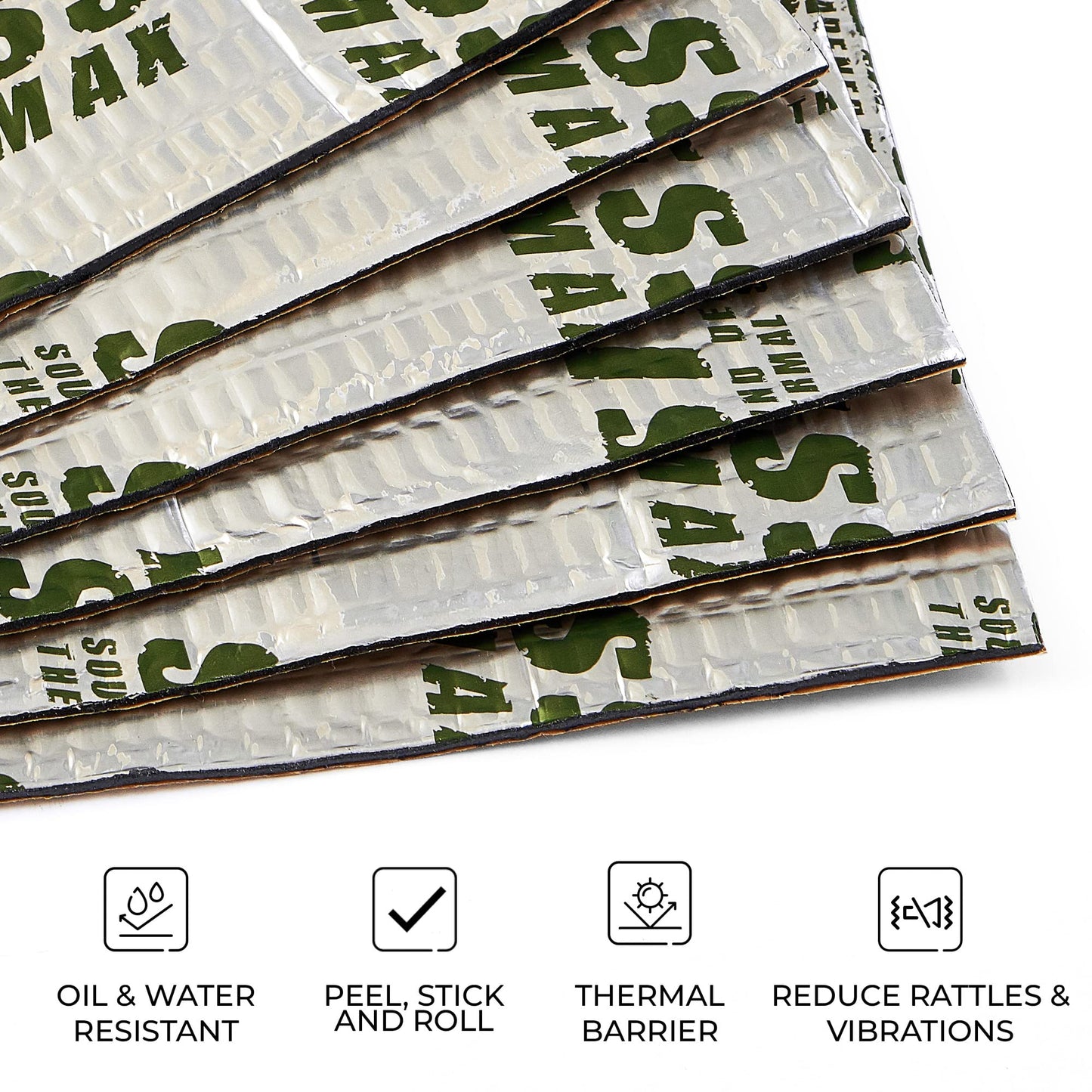 Siless Max 120 mil (3mm) 30 sqft Car Sound Deadening mat - Butyl Automotive Sound Deadener - Noise Insulation and Vibration Dampening Material (30 sqft)