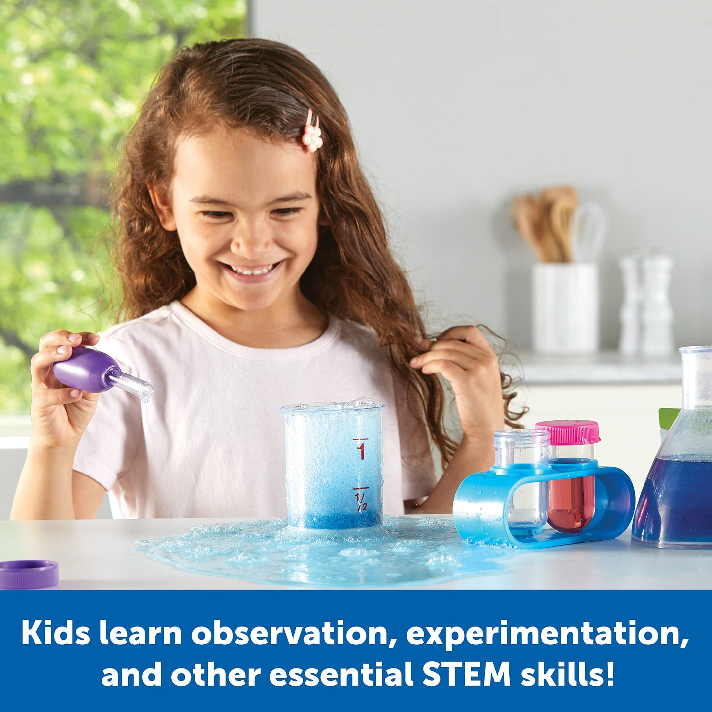 Learning Resources Primary Science Lab Set Pink, 22 Pieces, Ages 3+, Science Kits, Experiments for Kids, STEM Toys, Sensory Tube