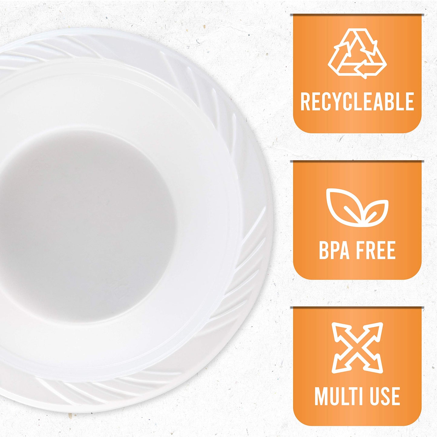 800 Count Disposable 12 ounce White Plastic Soup Bowls