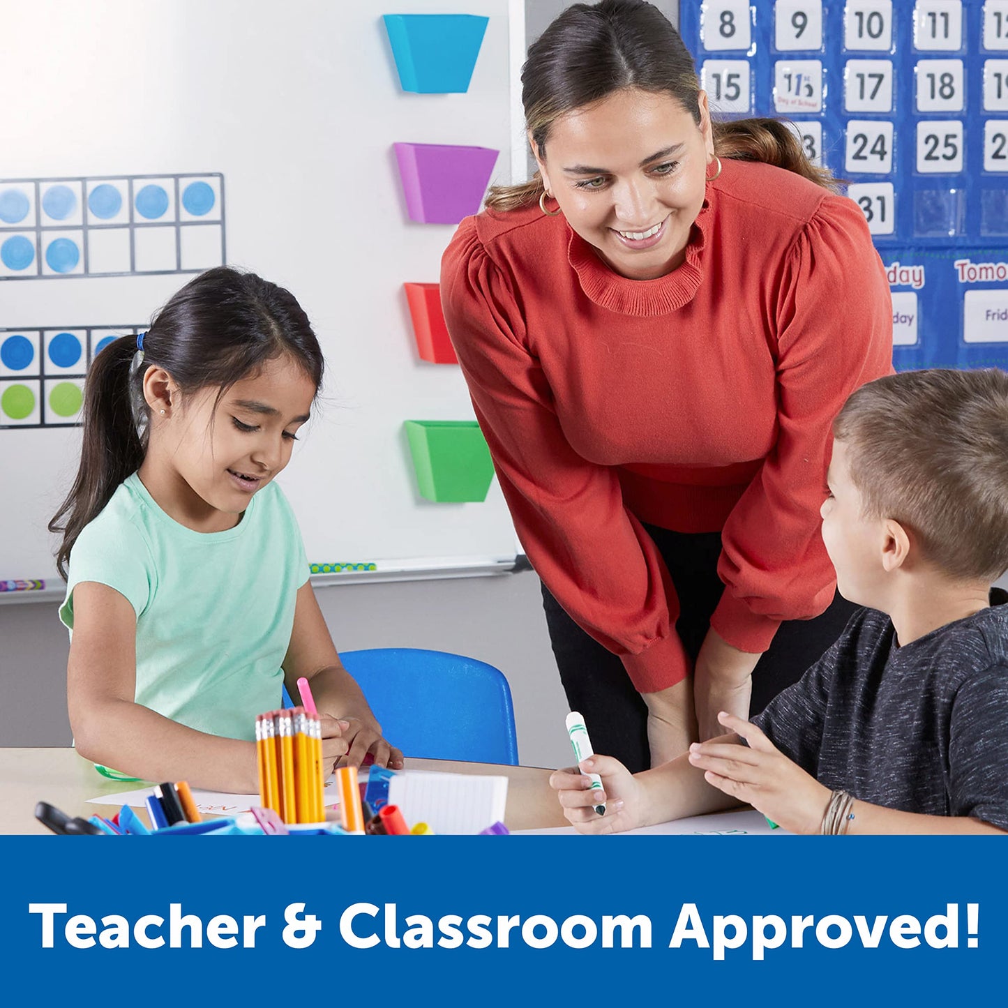 Learning Resources Adjustable Chart Stand, Pocket Chart Stand for Teachers,Flip Chart Stand, Teacher Supplies for Classroom,Back to School Supplies