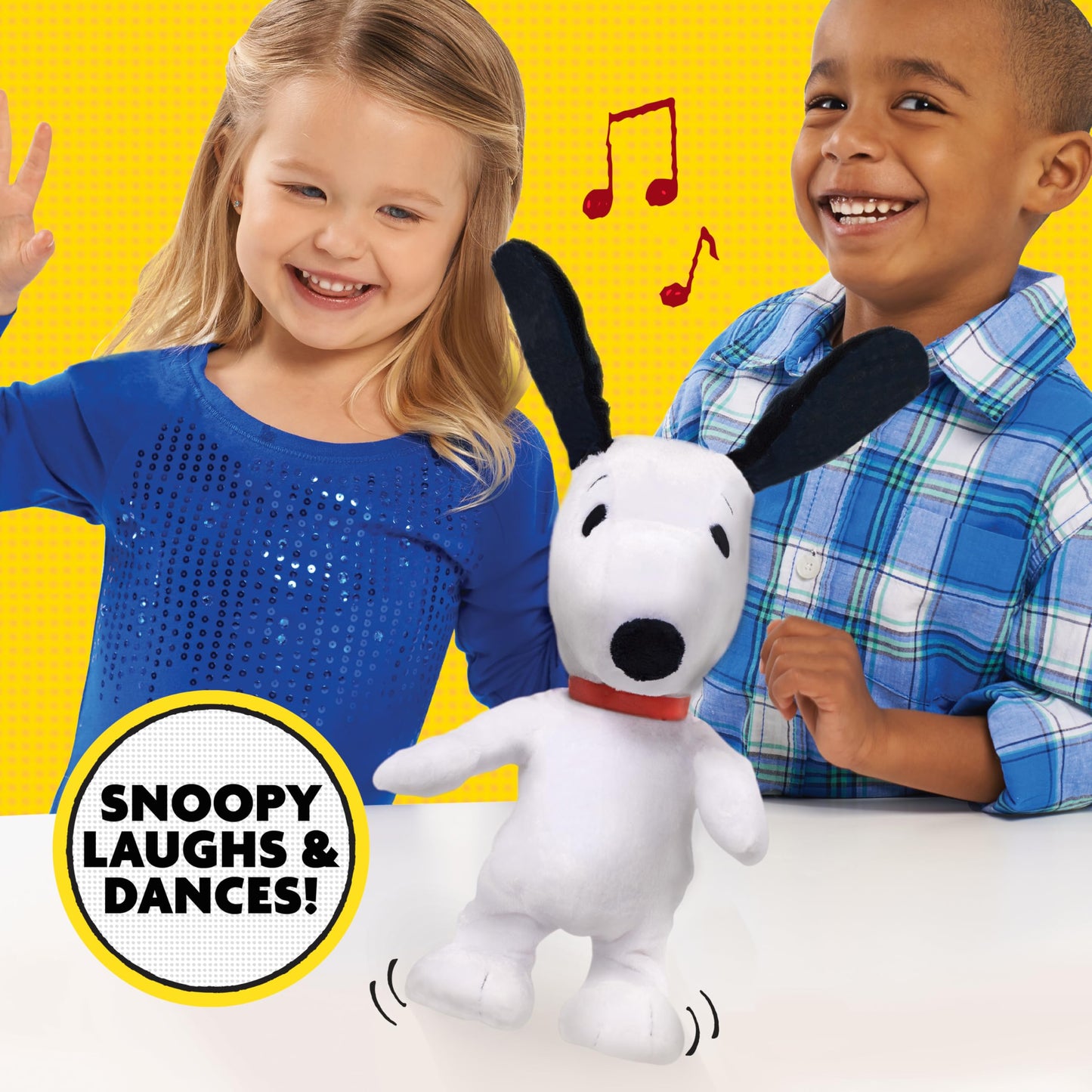 Just Play Peanuts Happy Dance Snoopy Plush, Kids Toys for Ages 3 Up