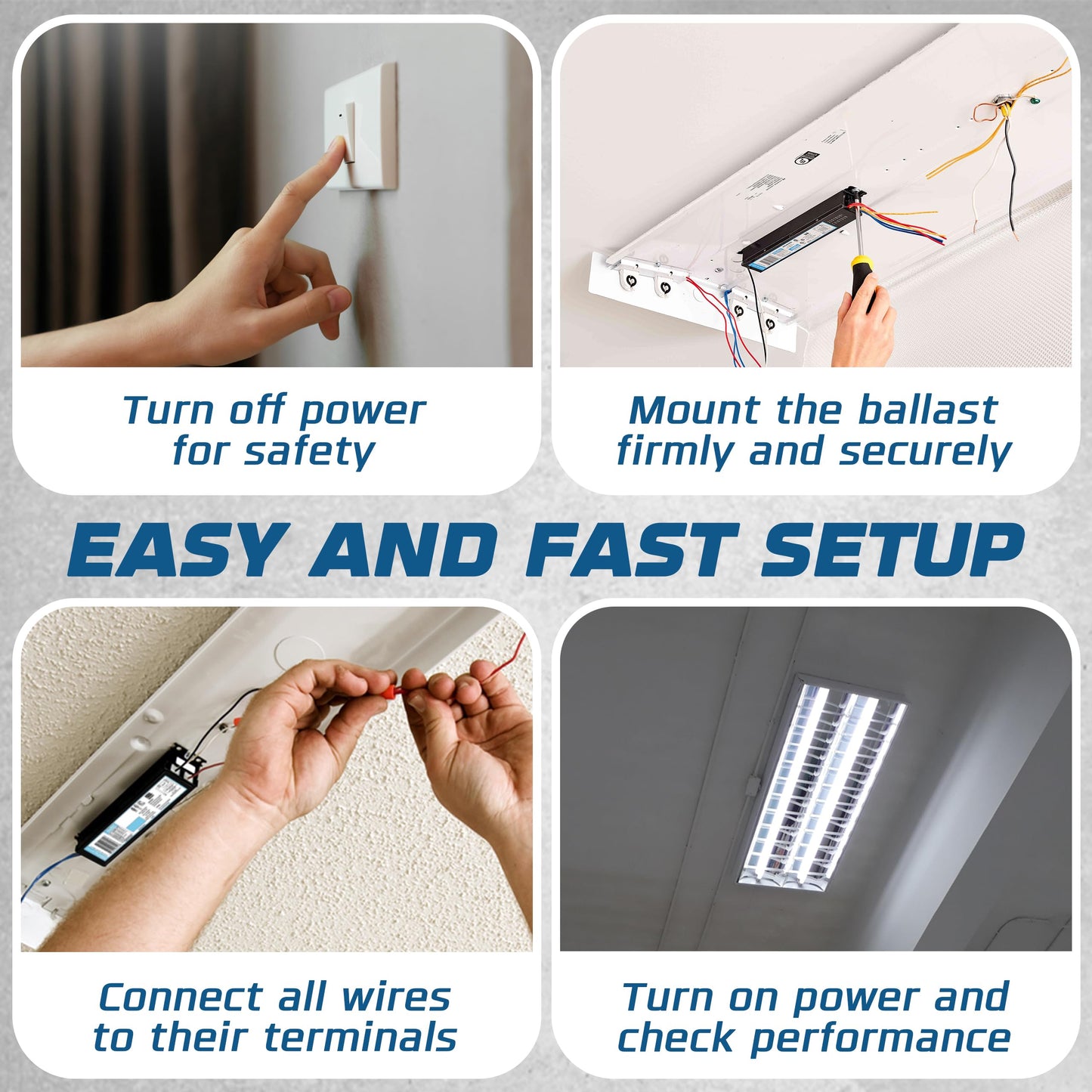 10 Pack - Replacement for ICN-2P32-SC 1 & 2 Lamp T8 Fluorescent Electronic Ballast - 120-277 Volt - Instant Start - UL Approved