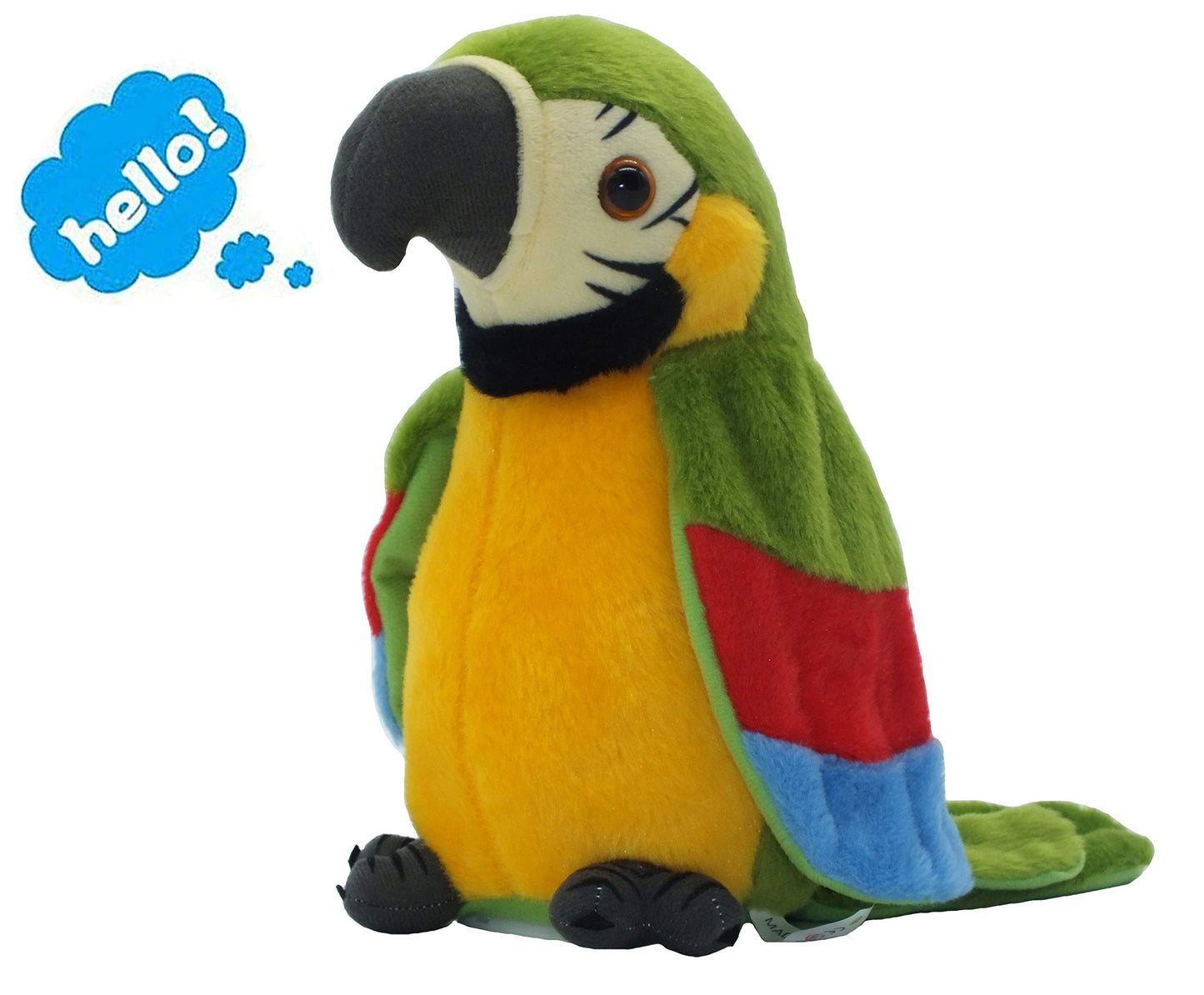 QDD Talking Parrot Repeats What You Say Mimicry Pet Toy Plush Buddy Parrot Children Gift (Green)