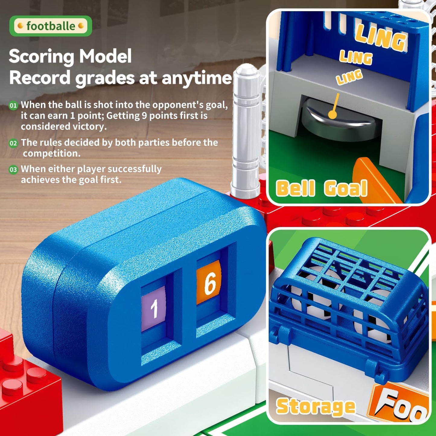 ZYYBQW - Mini Foosball Table, Soccer Board Game for Kids 3 4 5 6 7 8-12 Years Old Birthday Gifts Pinball Machine for Soccer Games Family Party Decoration for