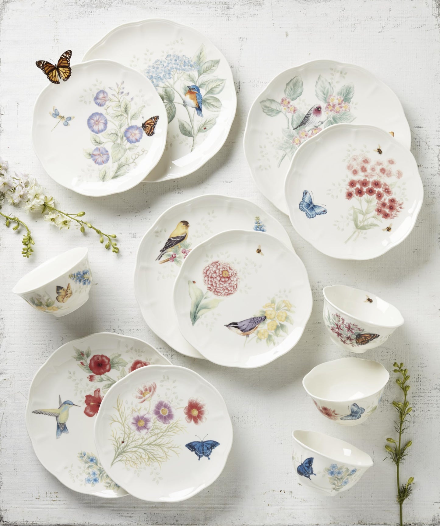 Lenox 883319 Butterfly Meadow Flutter 12Pc Dinnerware Set,Multicolor