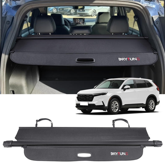 Drytuns Cargo Cover for Honda CRV 2026 2025 2024 2023, Retractable Cargo Trunk Cover for Honda CRV 2023-2026 (Leather - Extension & Straps)