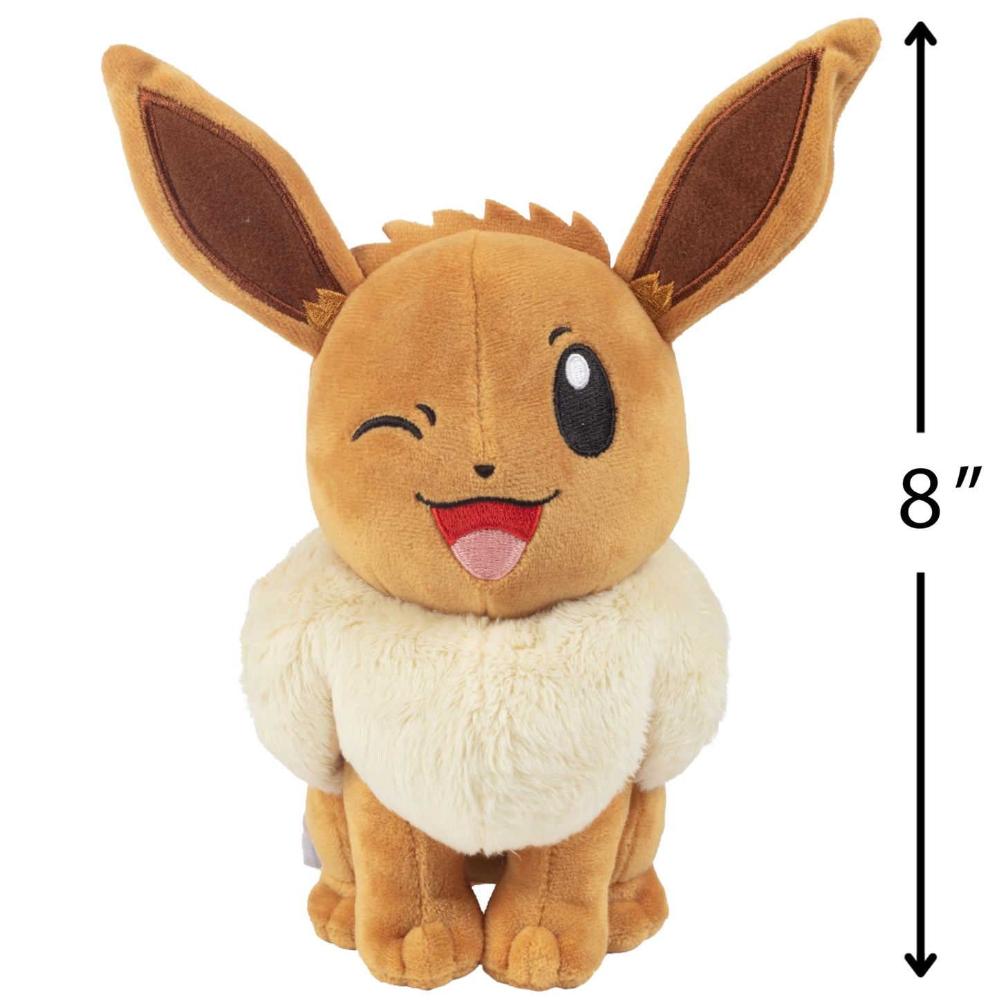 Pokemon 8" Eevee & Pikachu Plush, 2-Pack - Let's Go Starters - Officially Licensed - Authentic Soft Stuffed Animal Toy Figures - Easter Basket Stuffer Gift for Kids, Boys, Girls - 2+