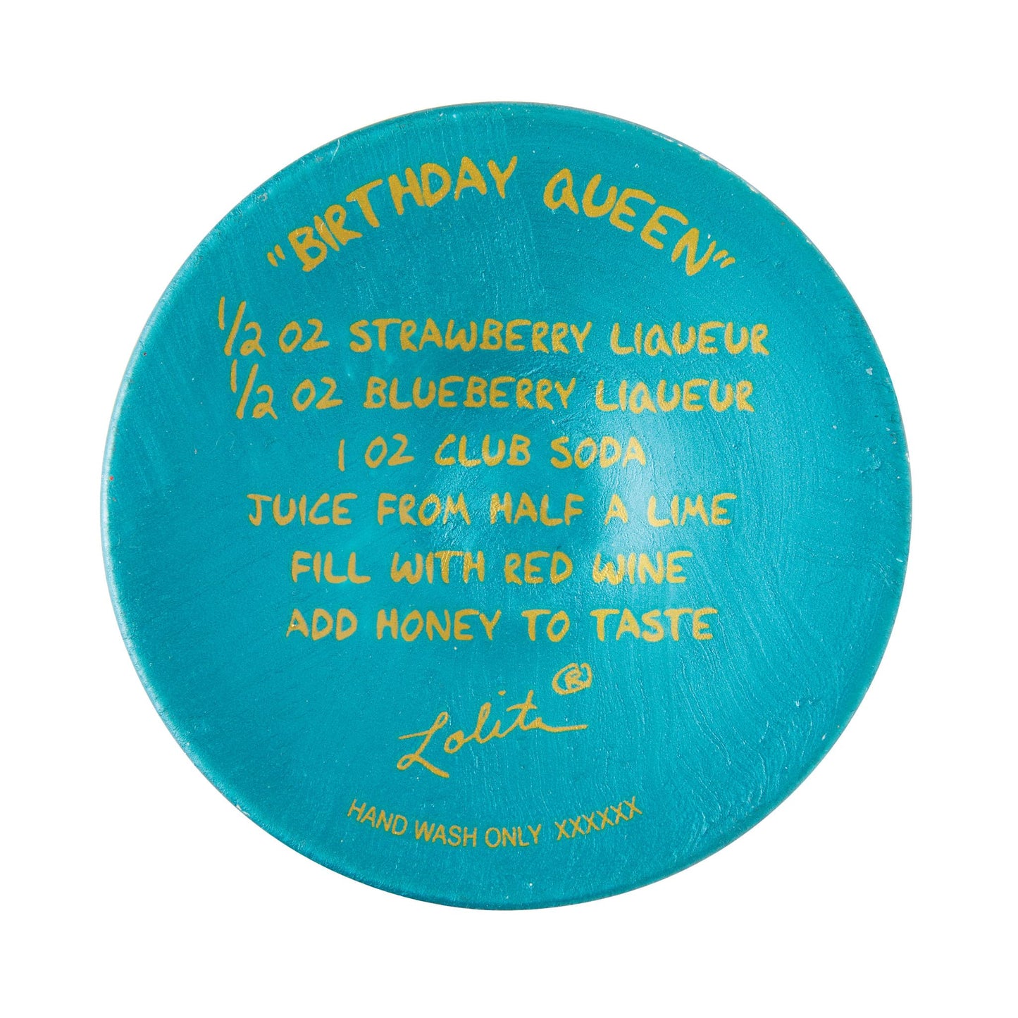 Enesco Lolita Designs Birthday Queen You Rule Hand-Painted Artisan Wine Glass, 15 Ounce, Multicolor