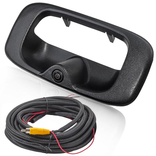 EWAY Tailgate Handle Backup Camera for 1999-2006 Chevy Silverado GMC Sierra 1500 2500 3500 HD Classic Tailgate Reversing Rear View Back Up Camera RCA Plug, Replaces# 15228539, GM1915105, GM1916102