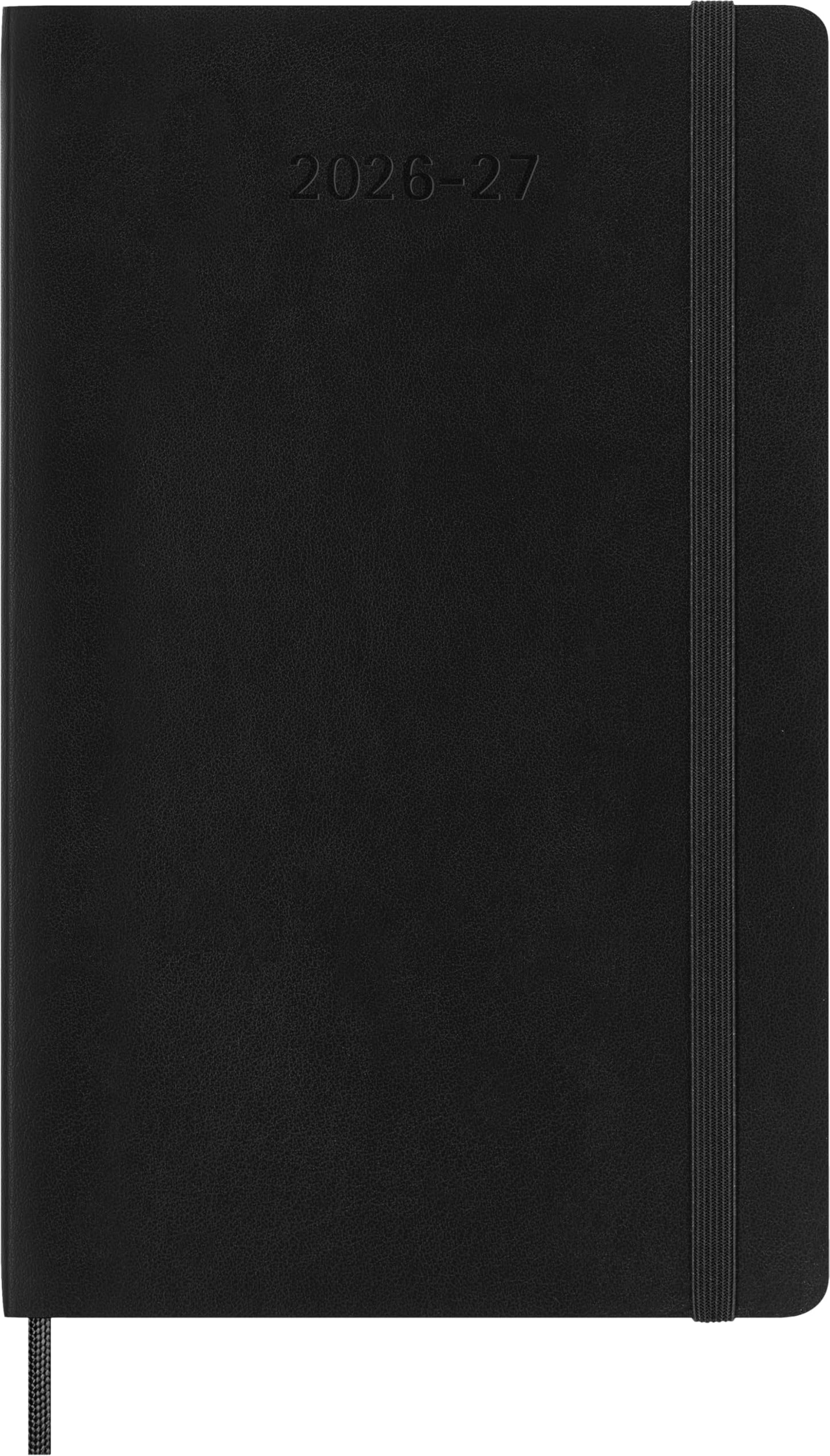 Moleskine Classic 18 Month 2026-2027 Weekly Planner, Soft Cover, Large (5" x 8.25"), Black, 208 pages