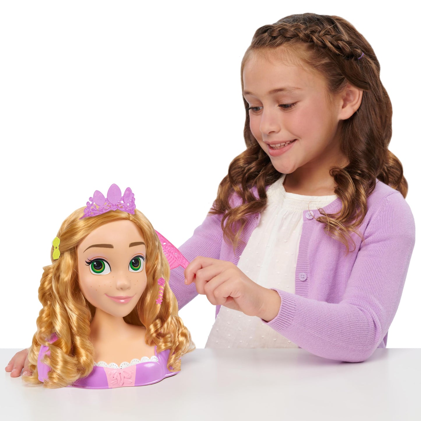 Disney Princess Rapunzel Styling Head, 14-Pieces, Pretend Play, Ages 3 Up