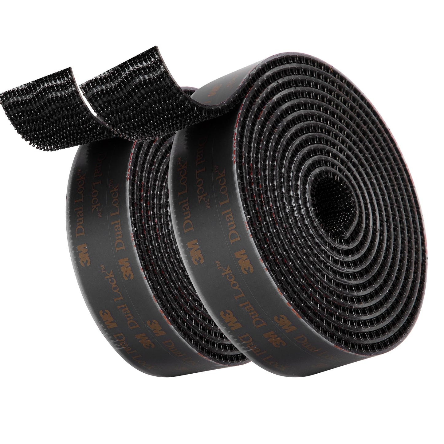 3M Dual Lock SJ3550A 1"×8ft Black 2 Pack Reclosable Fastener Mounting Tape Interlocking Mushroom Shaped Strong Adhesive Hook Lock Sticky Tape for Indoor and Outdoor(DB25252)