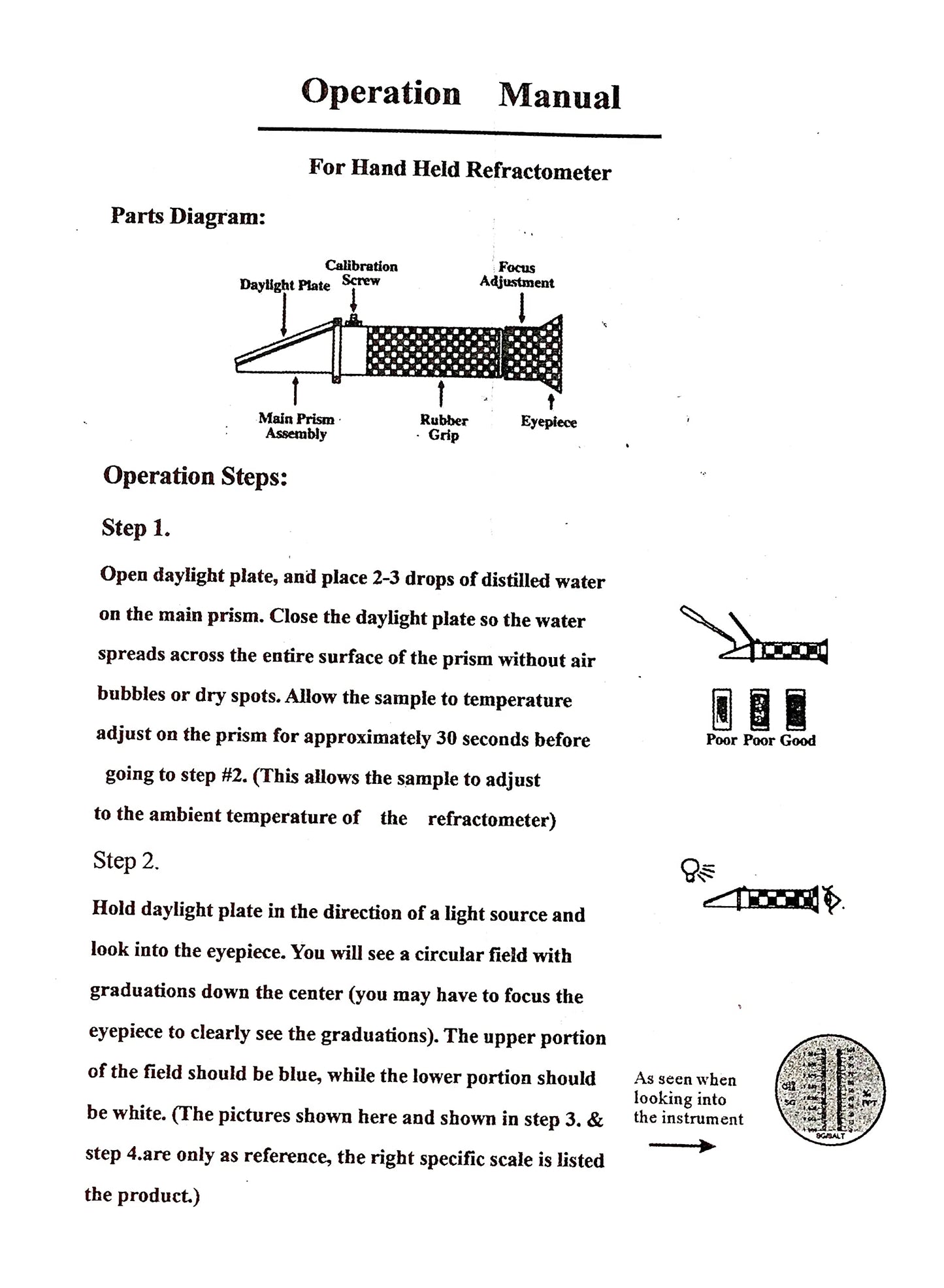 HHIP 8010-0018 Water Soluble or Synthetics Coolant Tester Refractometer, 0-18% Solution Measuring Range