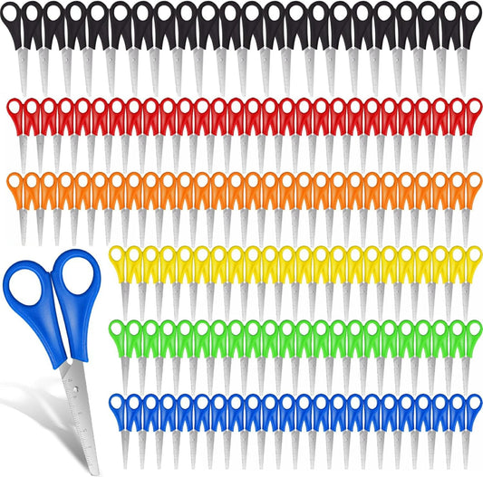 240 Pcs Kids Scissors Bulk for School 5'' Student Scissors Child Scissors Blunt Tip Safety Scissors Stainless Steel Paper Scissors for Kindergarten Primary Craft Project (240)